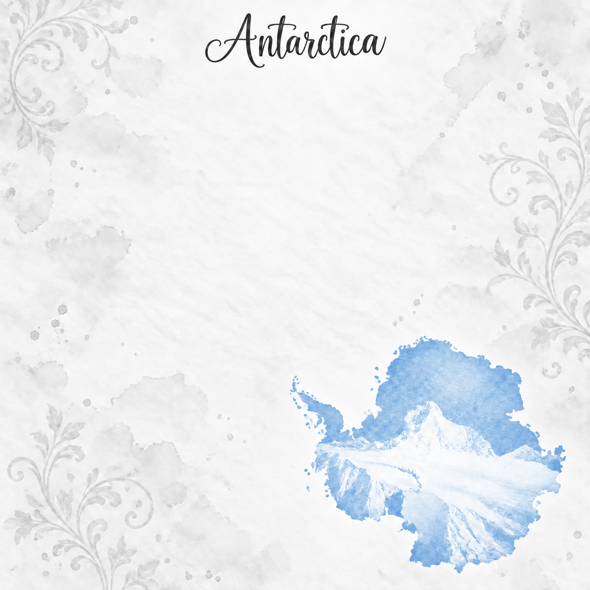 Around The World Collection Antarctica 12 x 12 Double-Sided Scrapbook Paper by SSC Designs