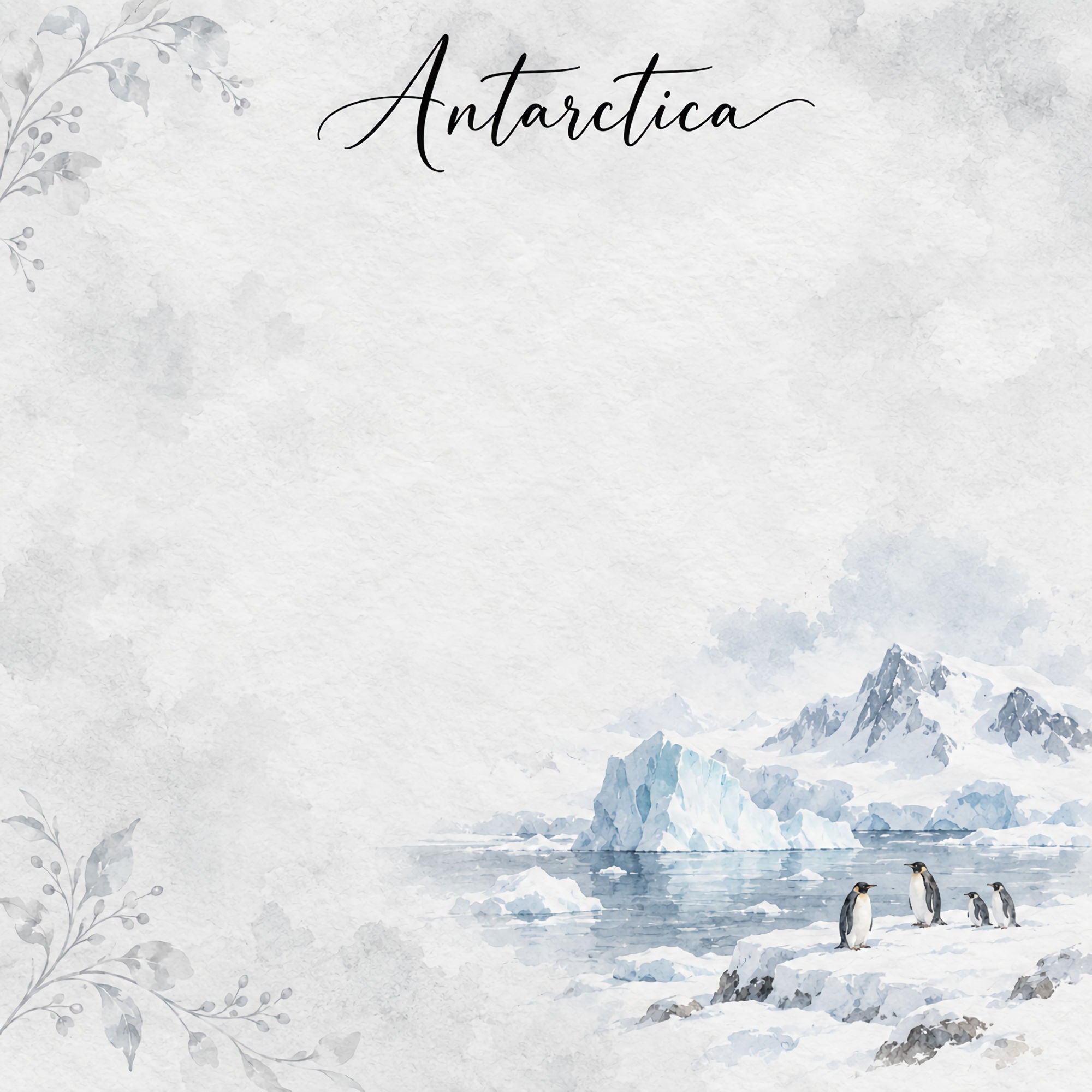 Around The World Collection Antarctica 12 x 12 Double-Sided Scrapbook Paper by SSC Designs
