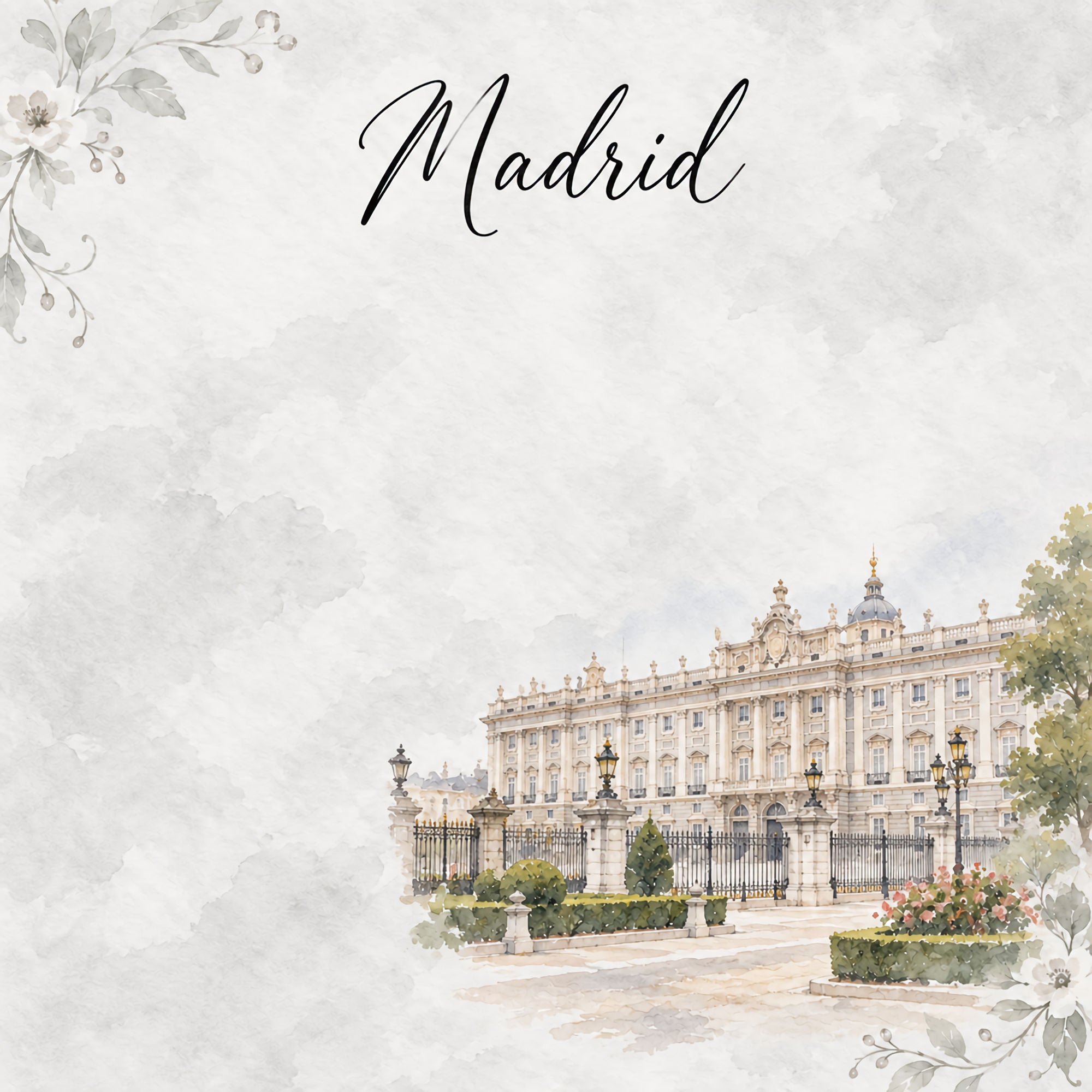 Around The World Collection Spain Madrid 12 x 12 Double-Sided Scrapbook Paper by SSC Designs