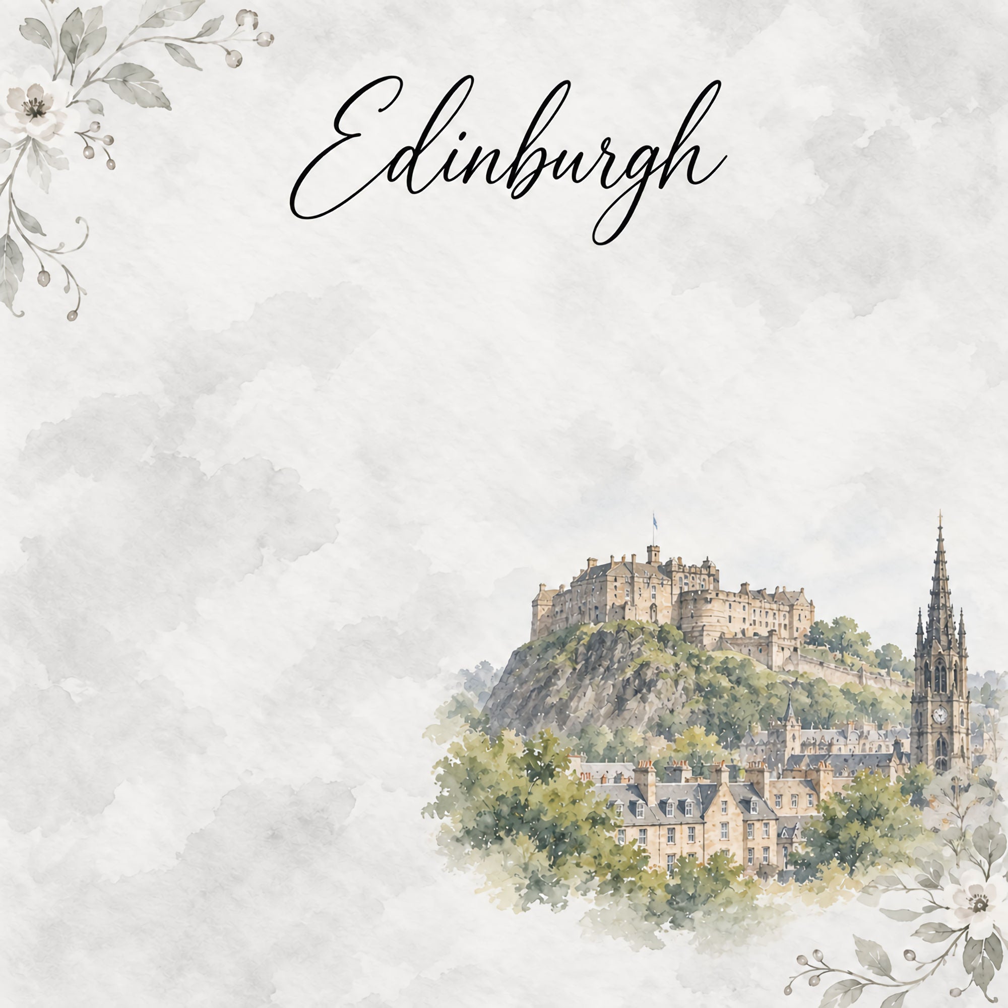 Around The World Collection Scotland Edinburgh 12 x 12 Double-Sided Scrapbook Paper by SSC Designs