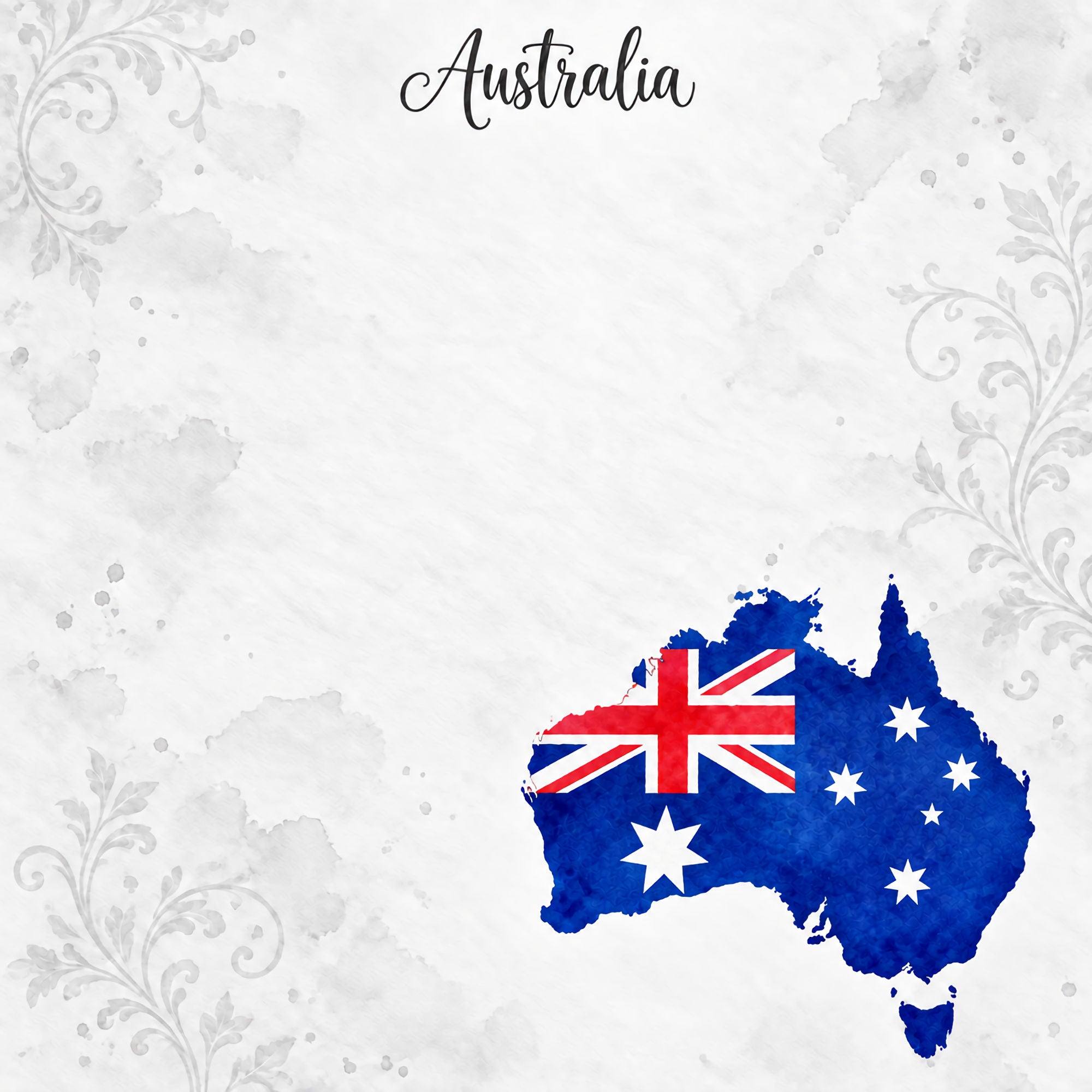 Around The World Collection Australia Canberra 12 x 12 Double-Sided Scrapbook Paper by SSC Designs