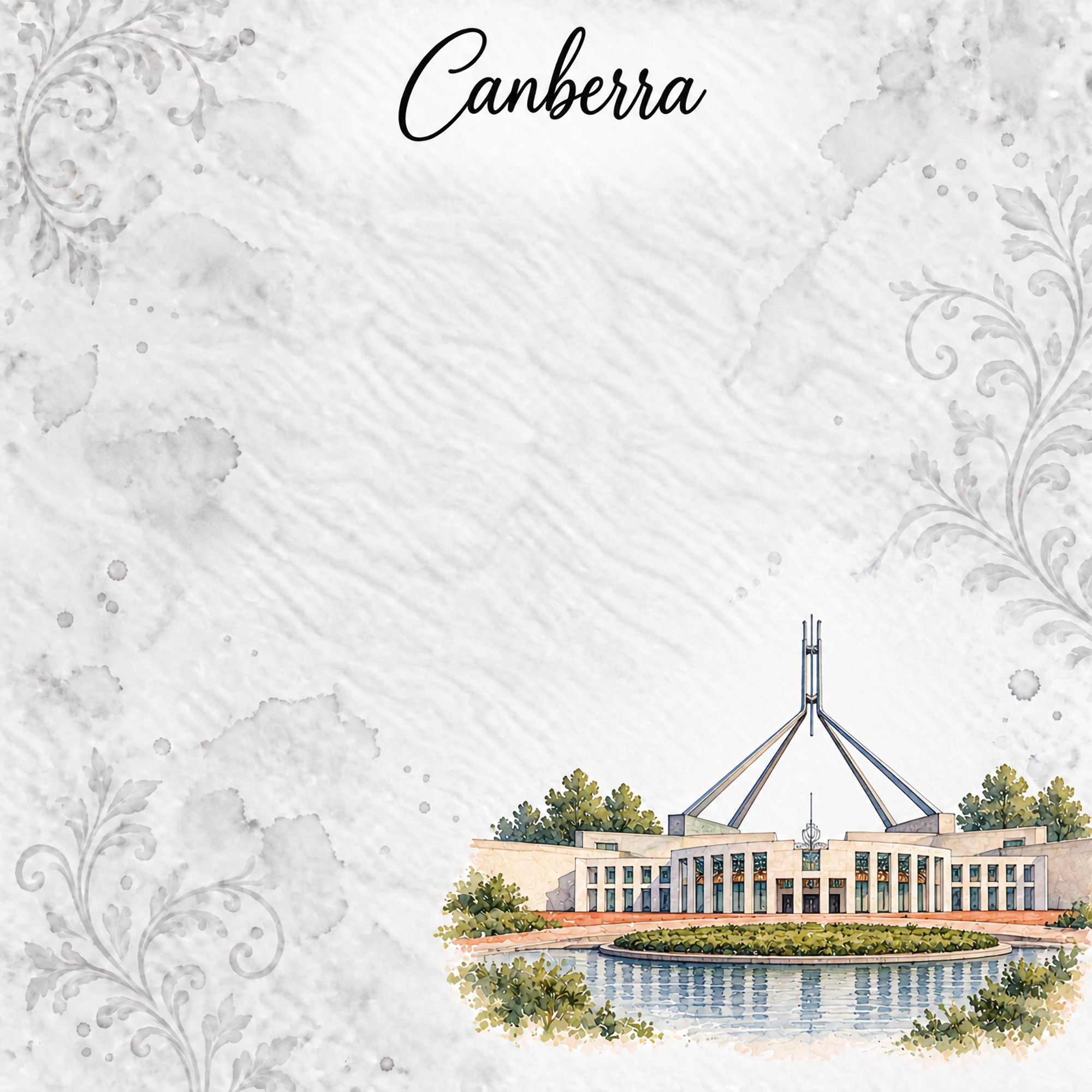 Around The World Collection Australia Canberra 12 x 12 Double-Sided Scrapbook Paper by SSC Designs
