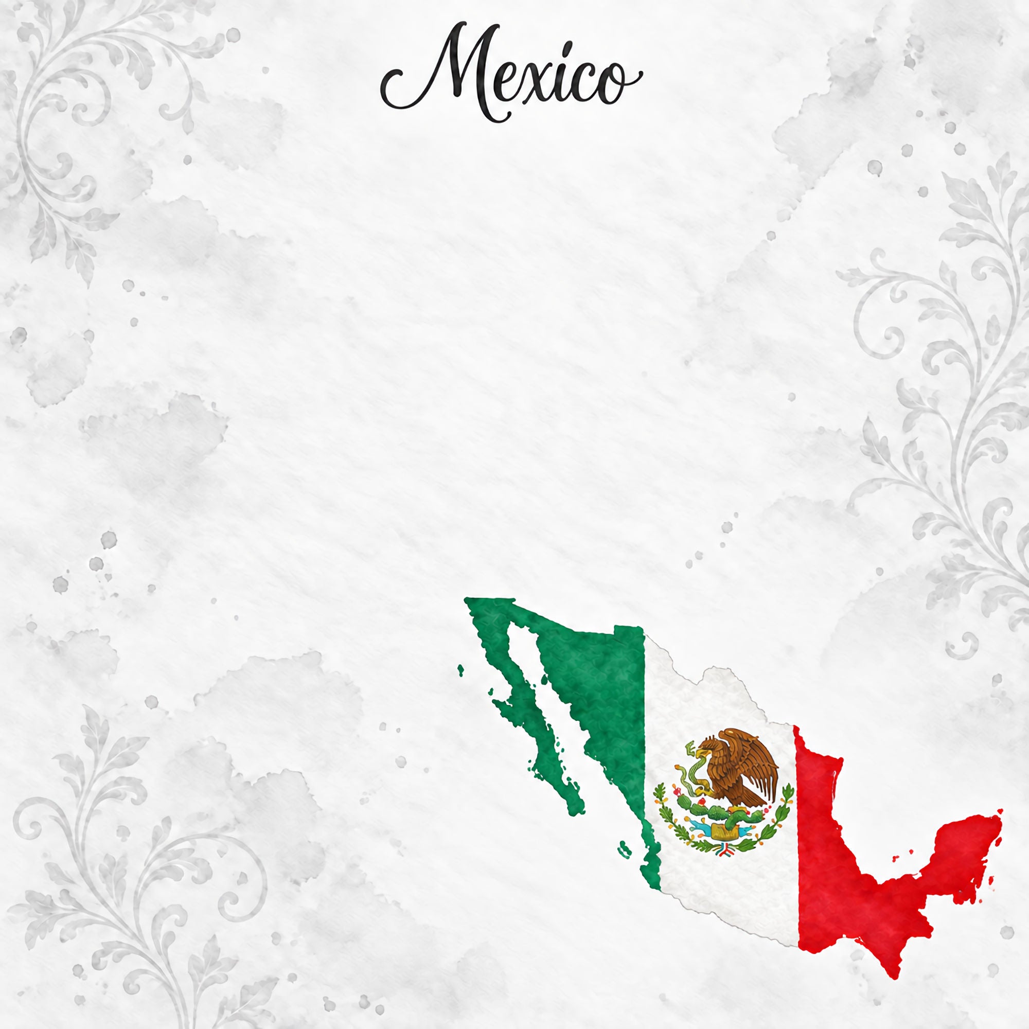 Around The World Collection Mexico, Mexico City 12 x 12 Double-Sided Scrapbook Paper by SSC Designs