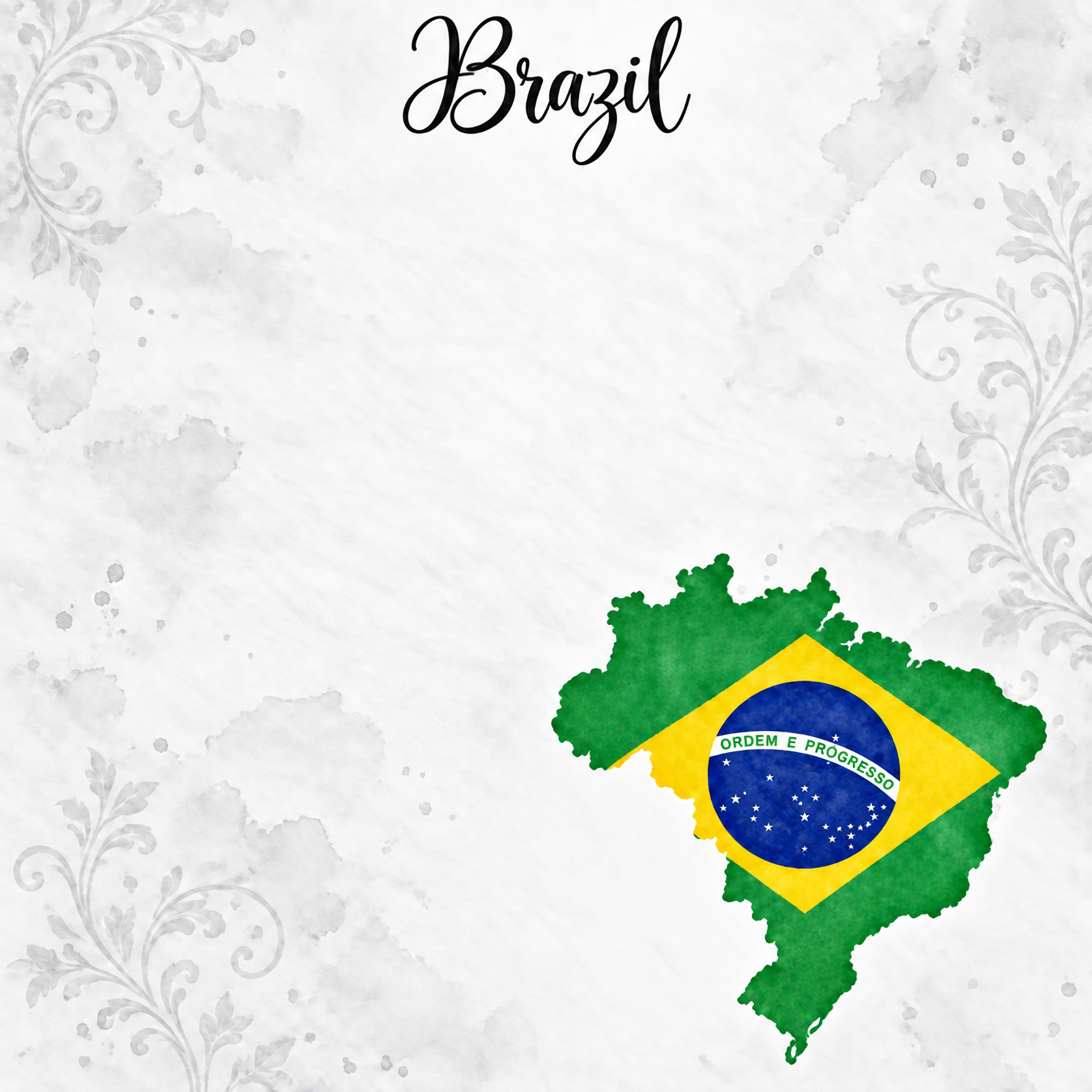 Around The World Collection Brazil Brasilia 12 x 12 Double-Sided Scrapbook Paper by SSC Designs