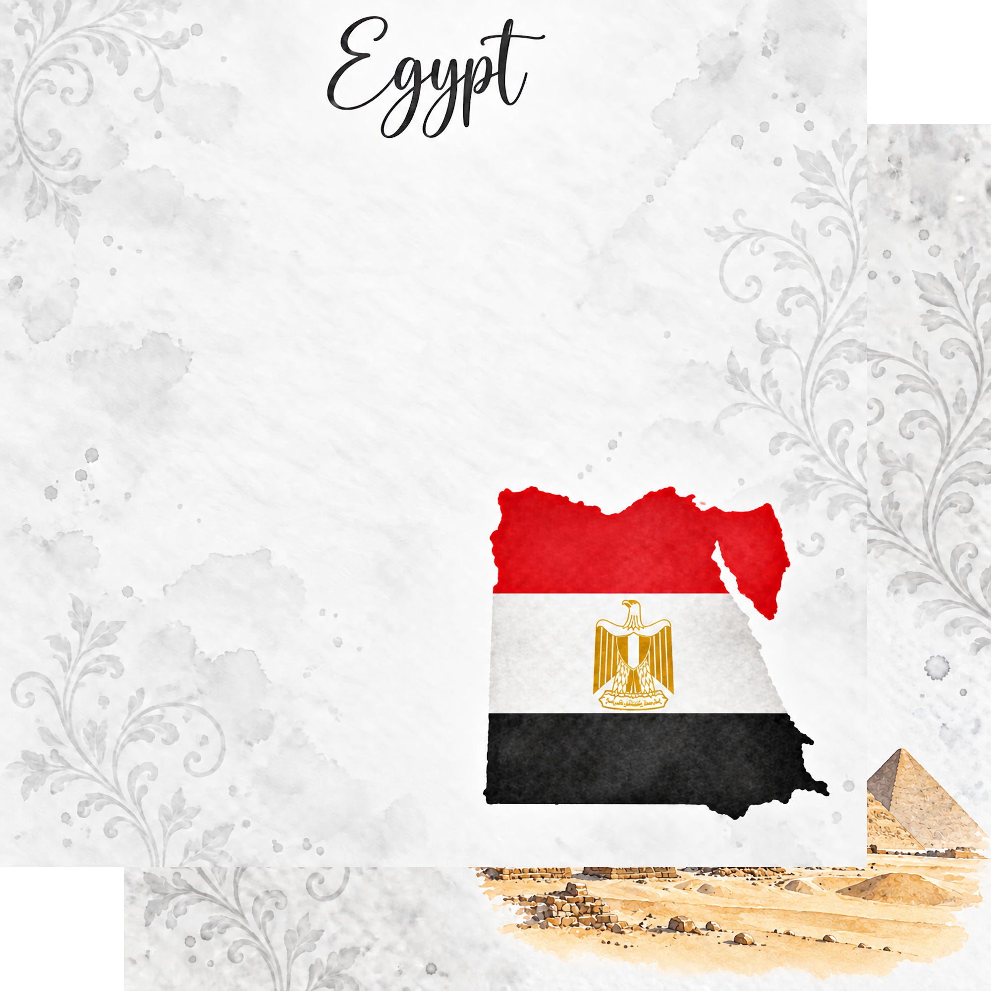 Around The World Collection Egypt Cairo 12 x 12 Double-Sided Scrapbook Paper by SSC Designs