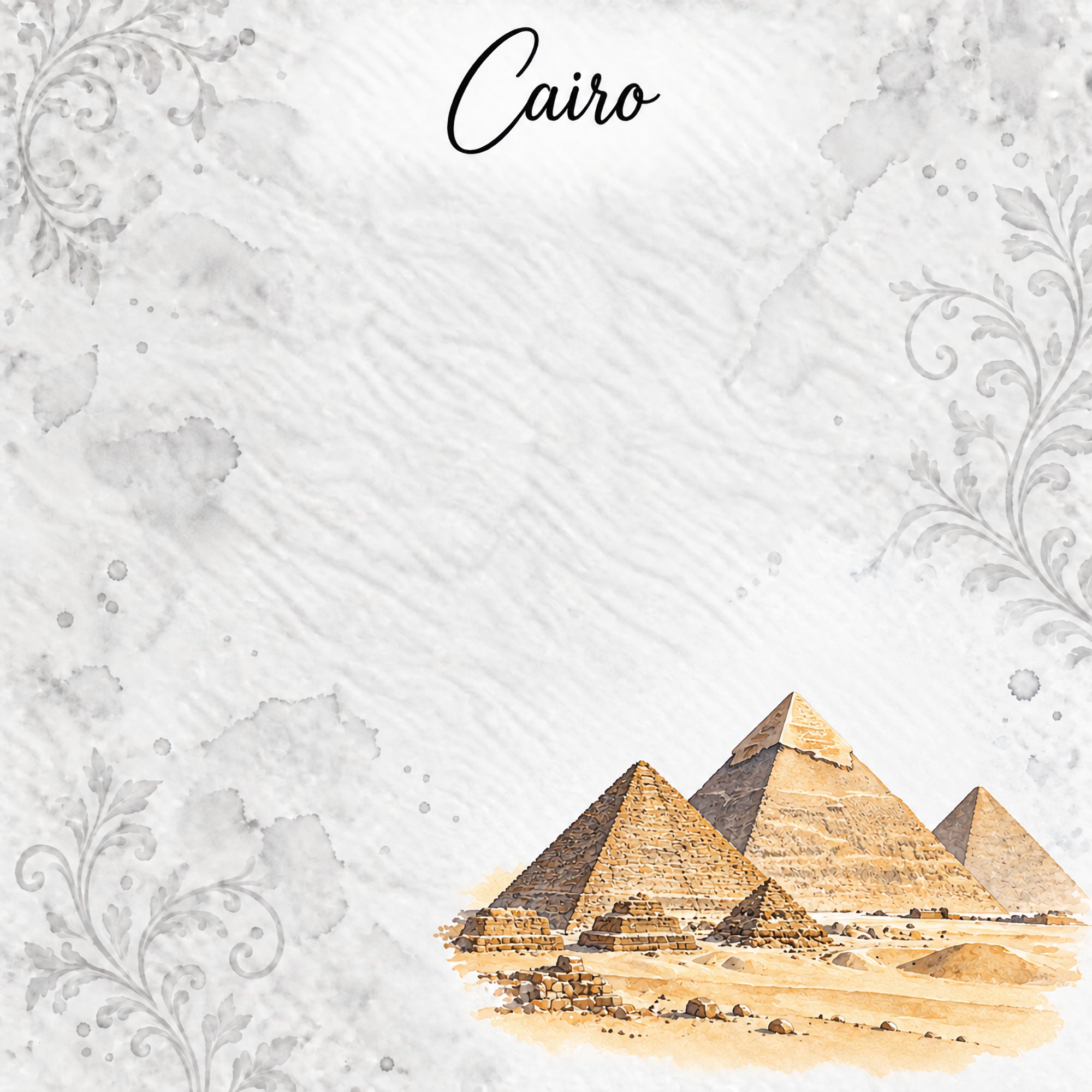 Around The World Collection Egypt Cairo 12 x 12 Double-Sided Scrapbook Paper by SSC Designs