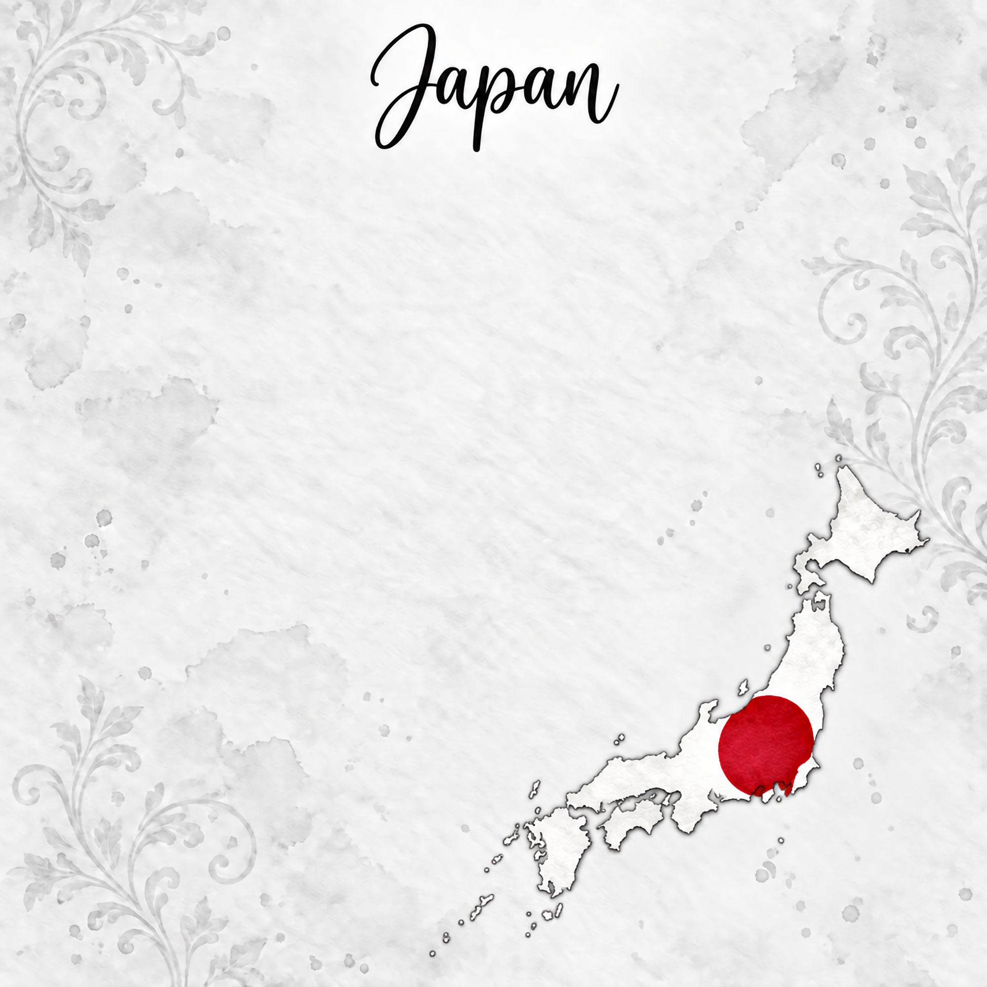 Around The World Collection Japan Tokyo 12 x 12 Double-Sided Scrapbook Paper by SSC Designs