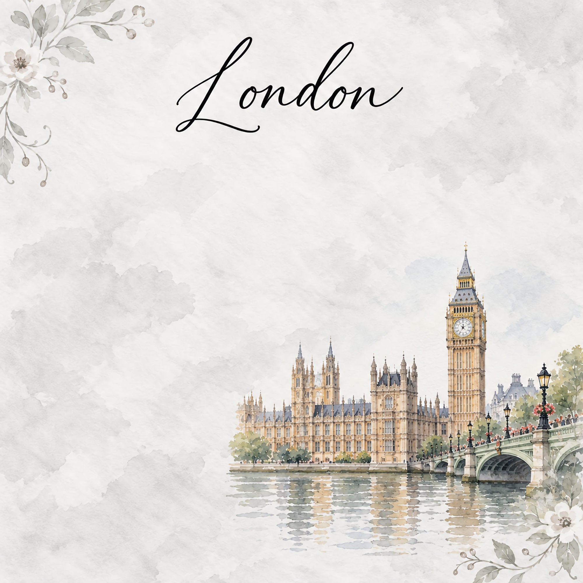 Around The World Collection United Kingdom London 12 x 12 Double-Sided Scrapbook Paper by SSC Designs