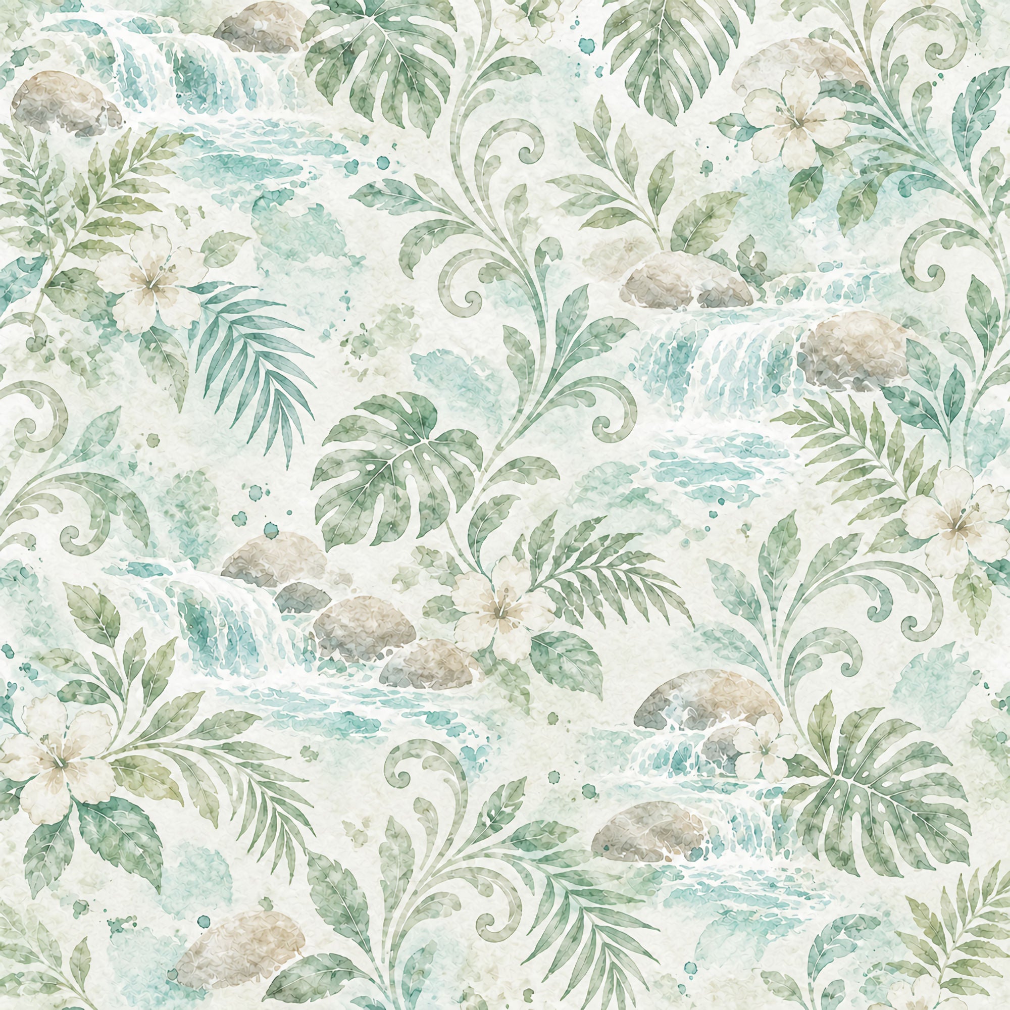 Around The World Collection Jamaica Dunn's River Falls 12 x 12 Double-Sided Scrapbook Paper by SSC Designs
