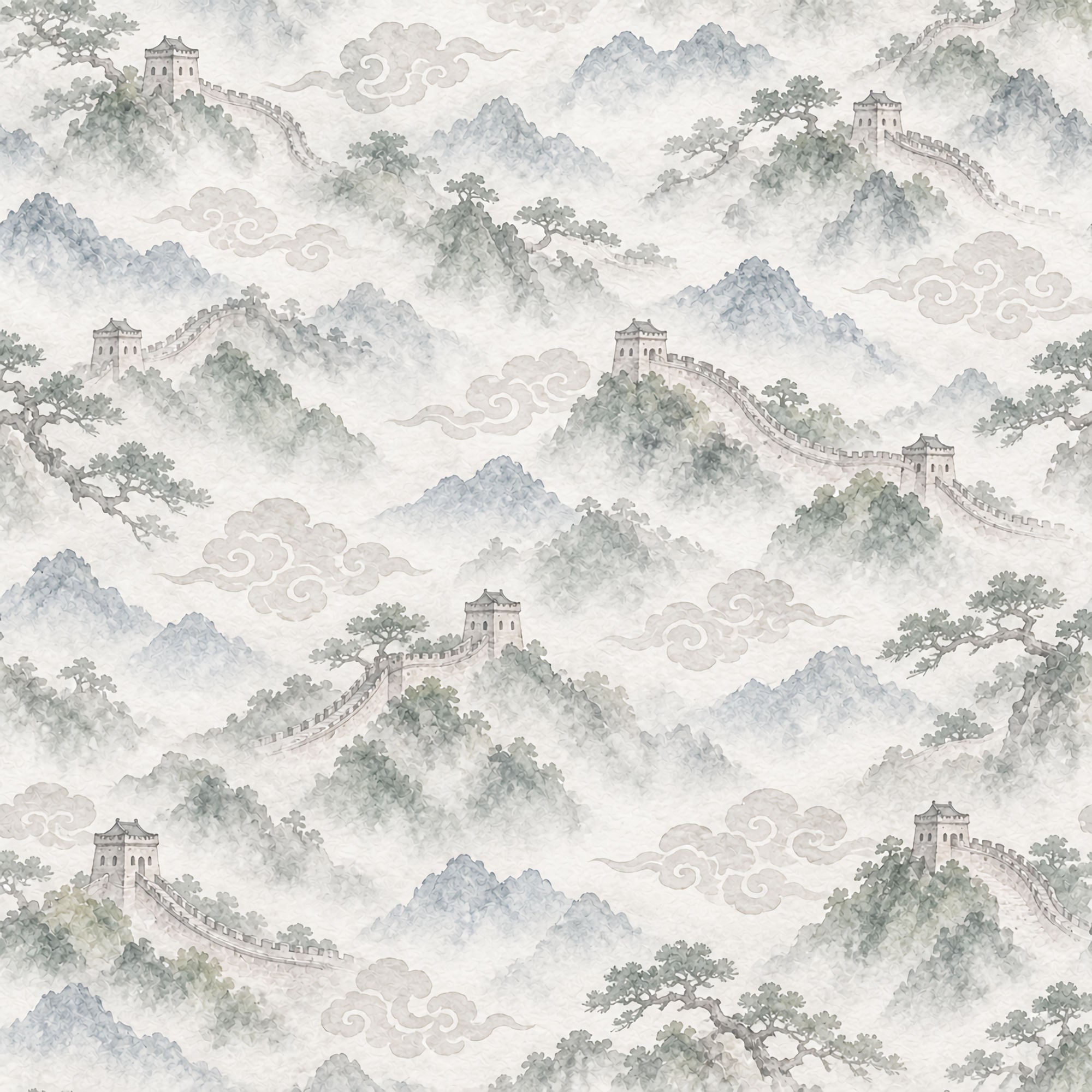 Around The World Collection China Great Wall 12 x 12 Double-Sided Scrapbook Paper by SSC Designs