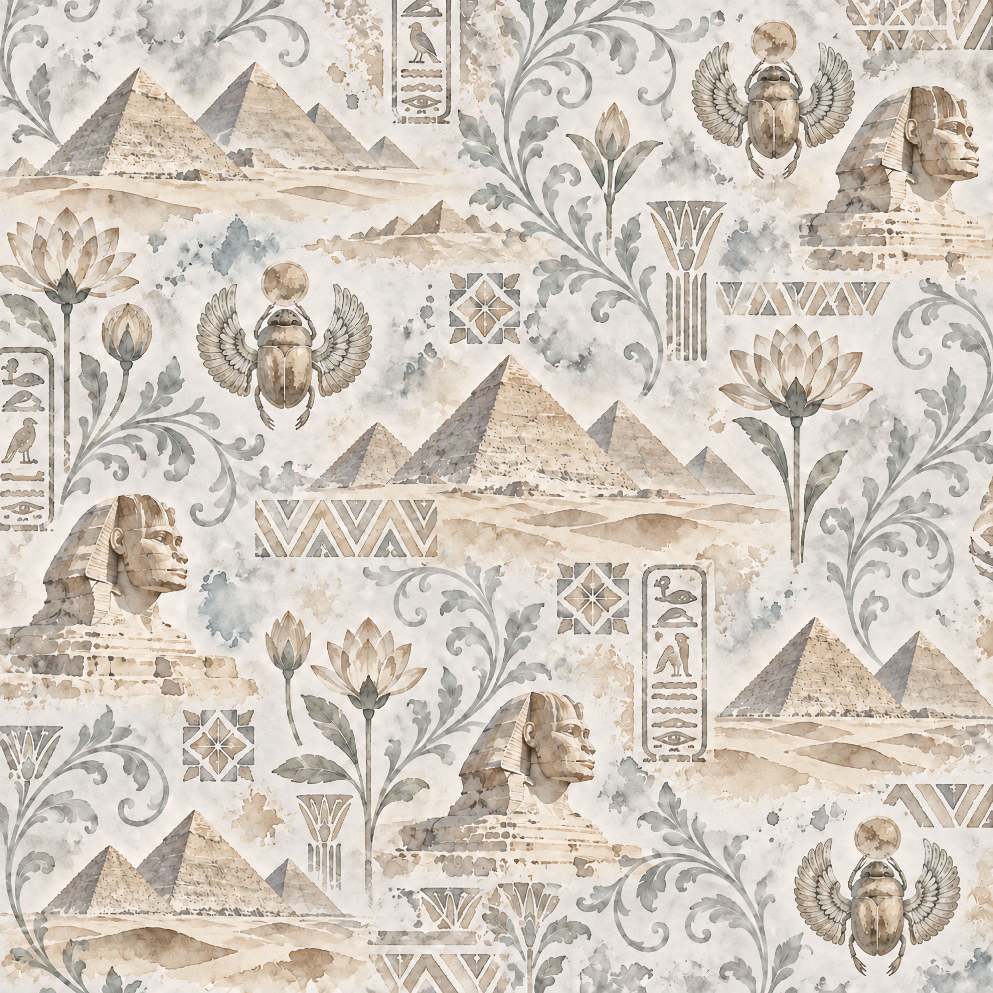 Around The World Collection Egypt Pyramids of Giza 12 x 12 Double-Sided Scrapbook Paper by SSC Designs