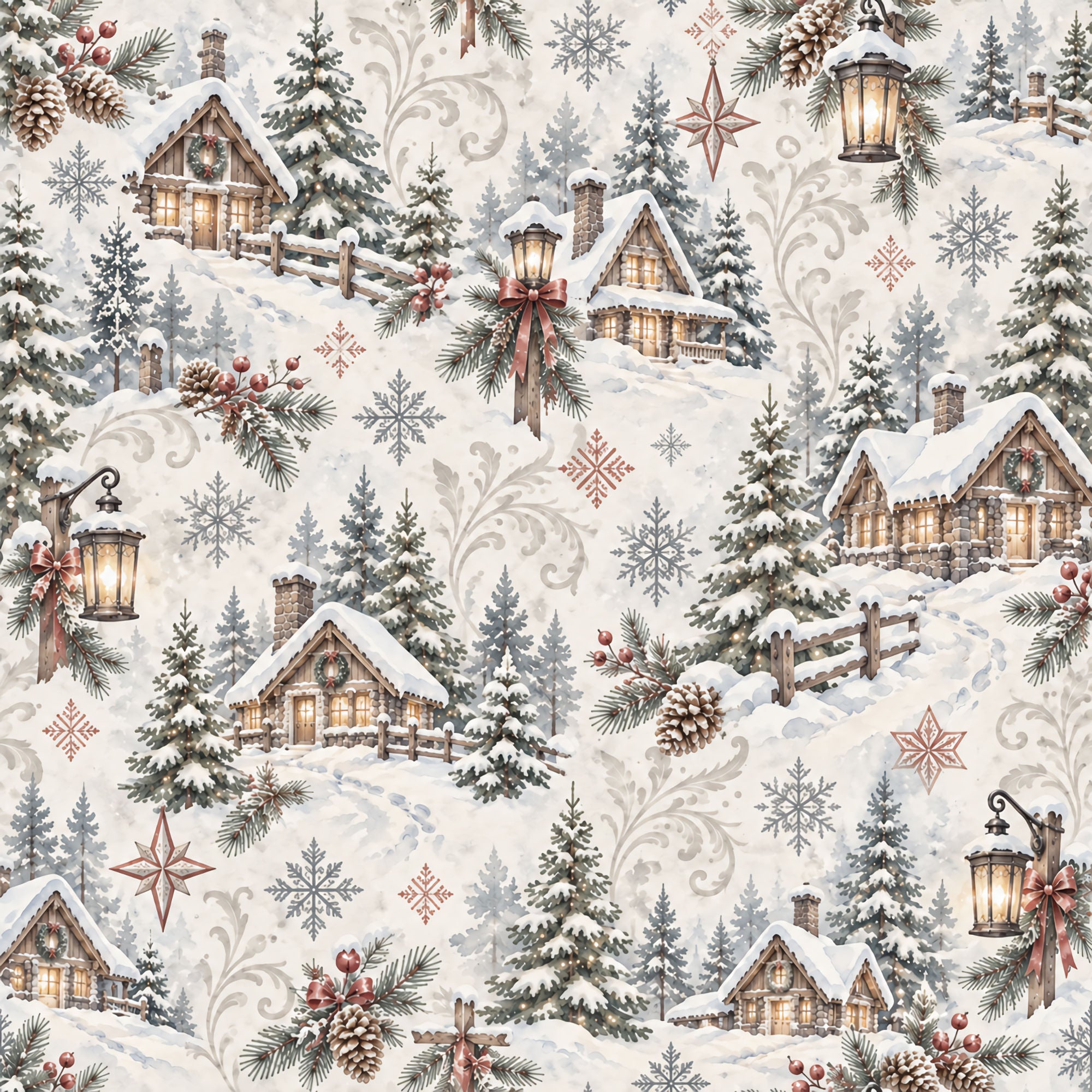Around The World Collection Finland Santa Claus Village 12 x 12 Double-Sided Scrapbook Paper by SSC Designs