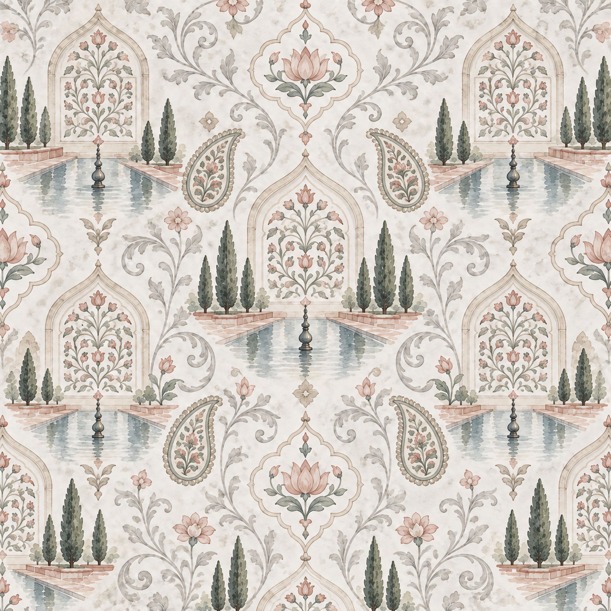 Around The World Collection India Taj Mahal 12 x 12 Double-Sided Scrapbook Paper by SSC Designs