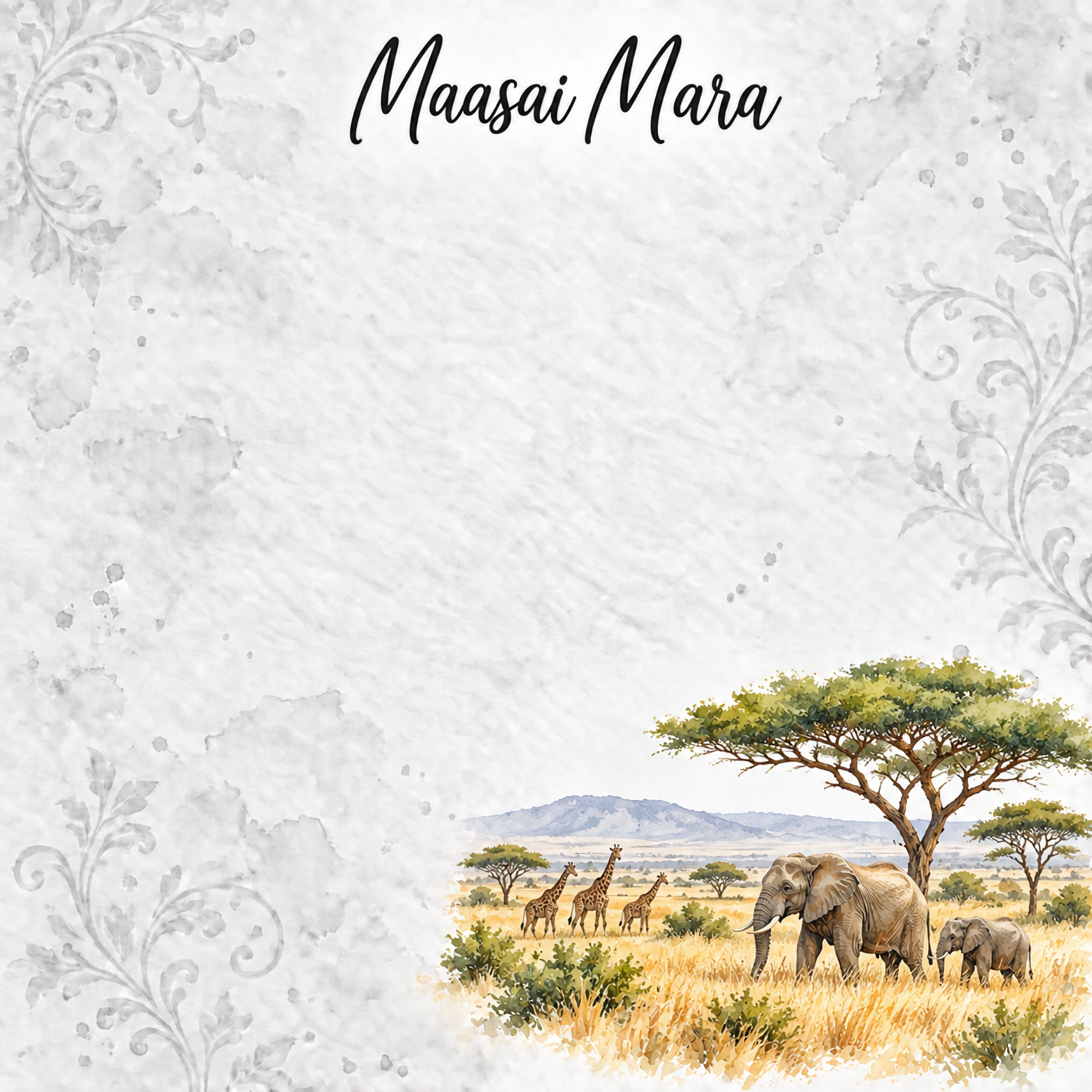 Around The World Collection Kenya Maasai Mara 12 x 12 Double-Sided Scrapbook Paper by SSC Designs