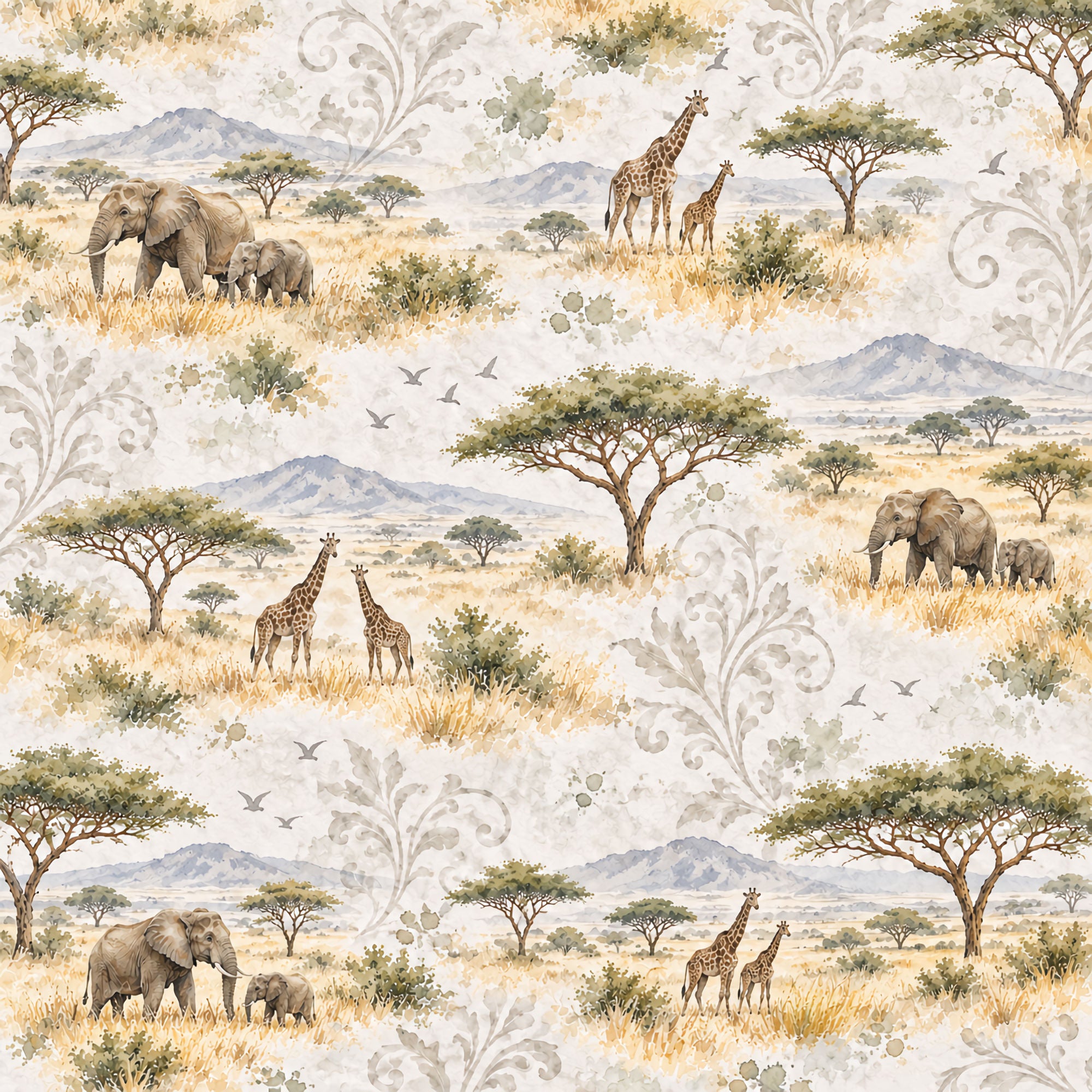 Around The World Collection Kenya Maasai Mara 12 x 12 Double-Sided Scrapbook Paper by SSC Designs