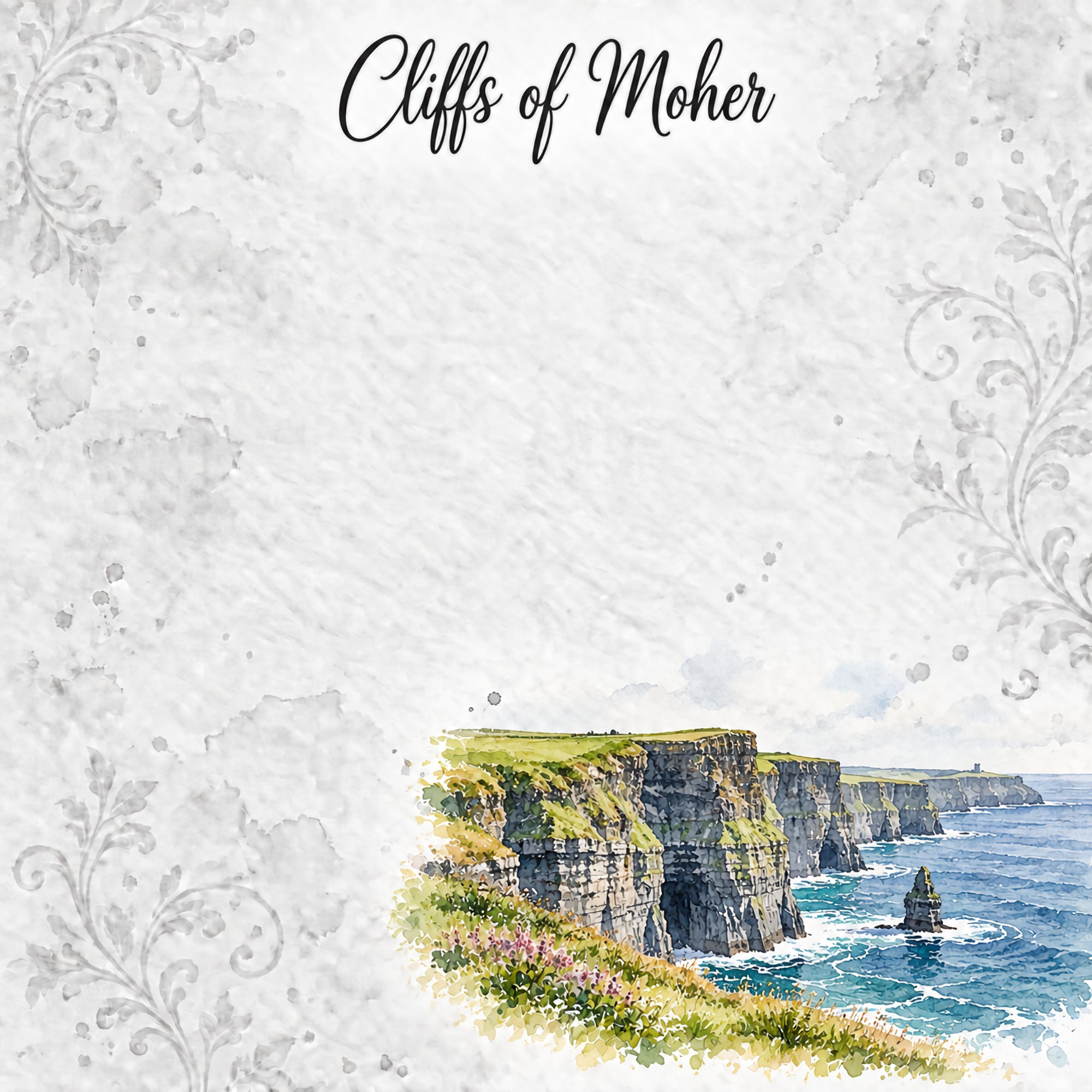 Around The World Collection Ireland Cliffs of Moher 12 x 12 Double-Sided Scrapbook Paper by SSC Designs