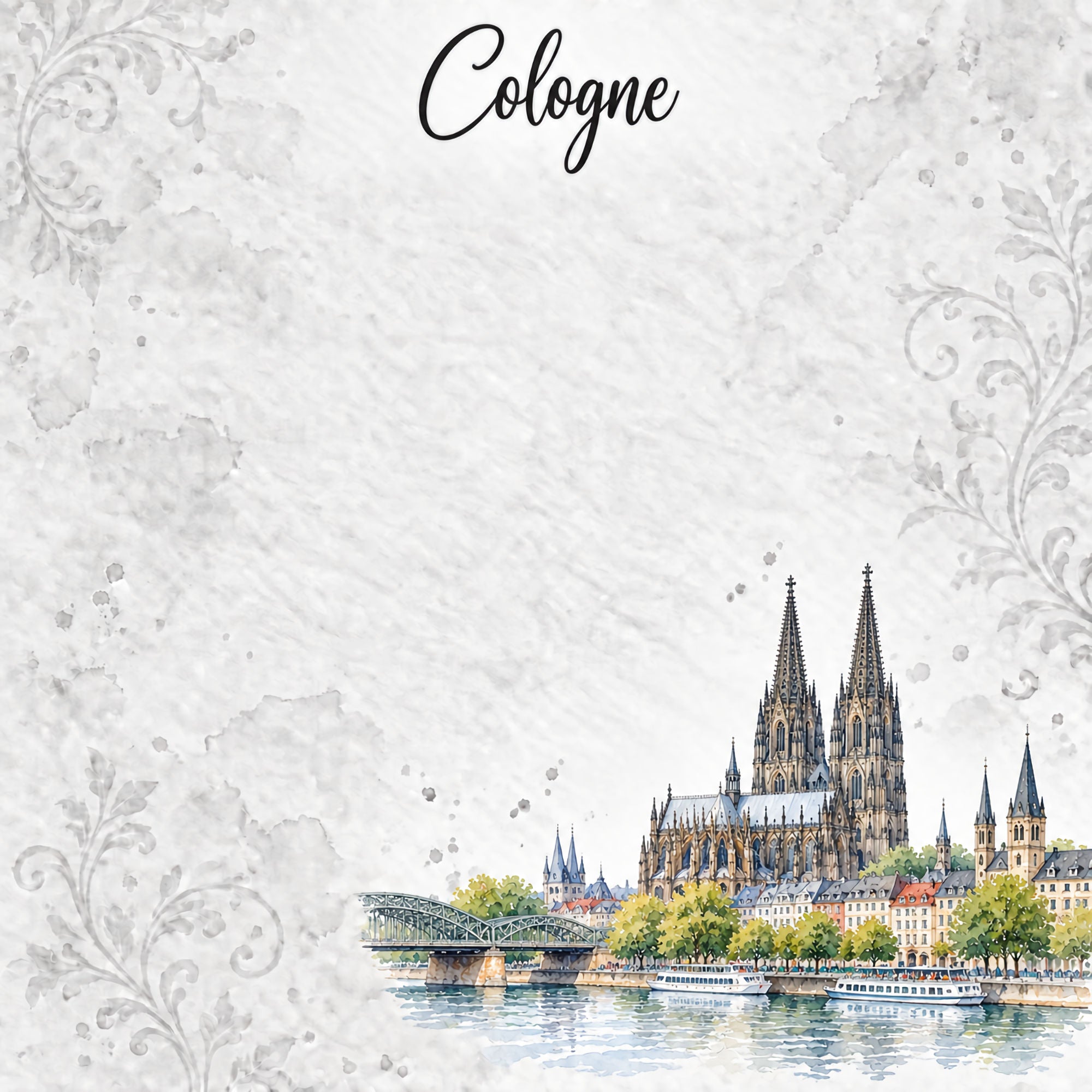 Around The World Collection Germany Cologne 12 x 12 Double-Sided Scrapbook Paper by SSC Designs