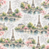 Around The World Collection France Eiffel Tower 12 x 12 Double-Sided Scrapbook Paper by SSC Designs