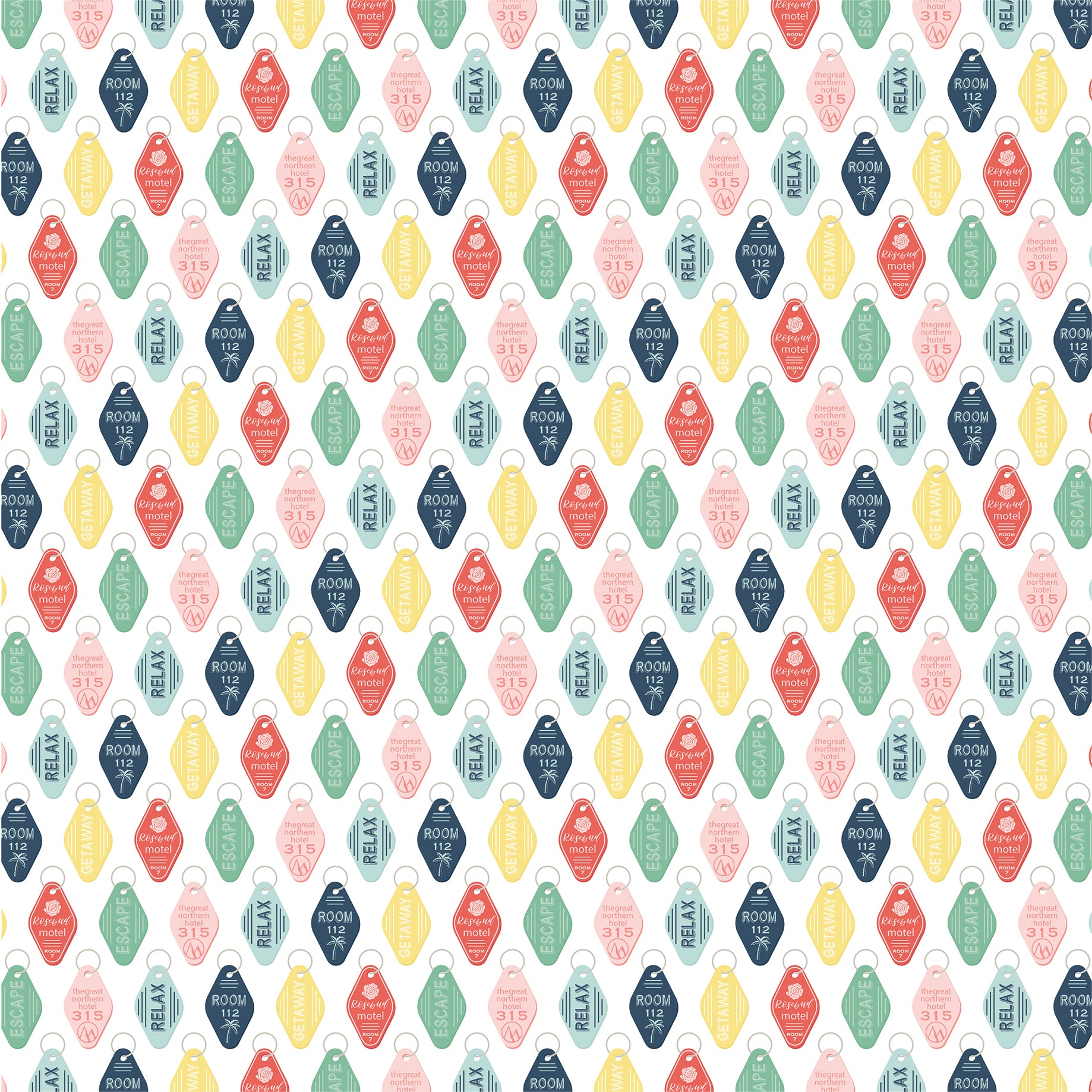 Away We Go Collection Room Keys 12 x 12 Double-Sided Scrapbook Paper by Echo Park Paper