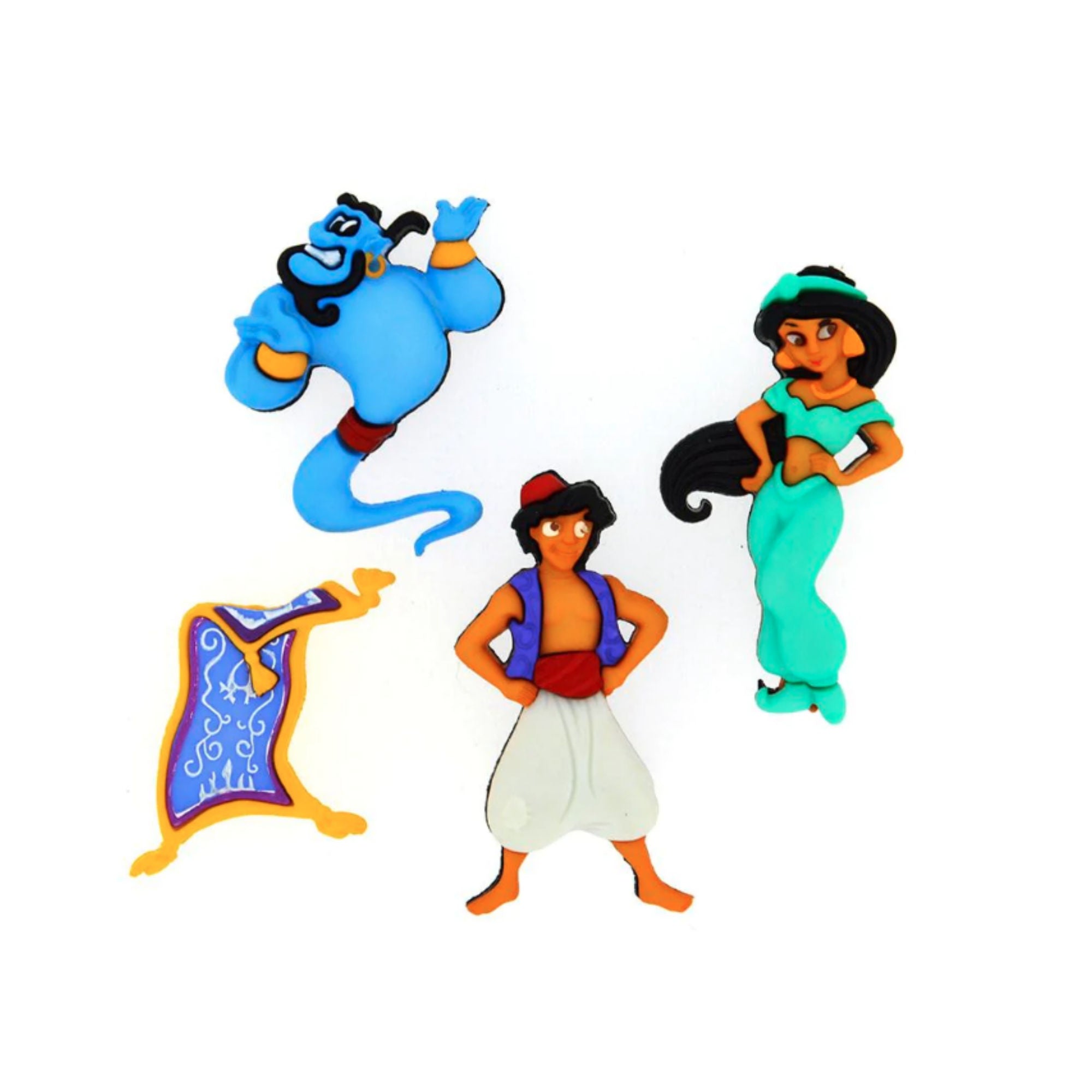 Disney Dress It Up Collection Aladdin Scrapbook Button Embellishments by Jesse James Buttons