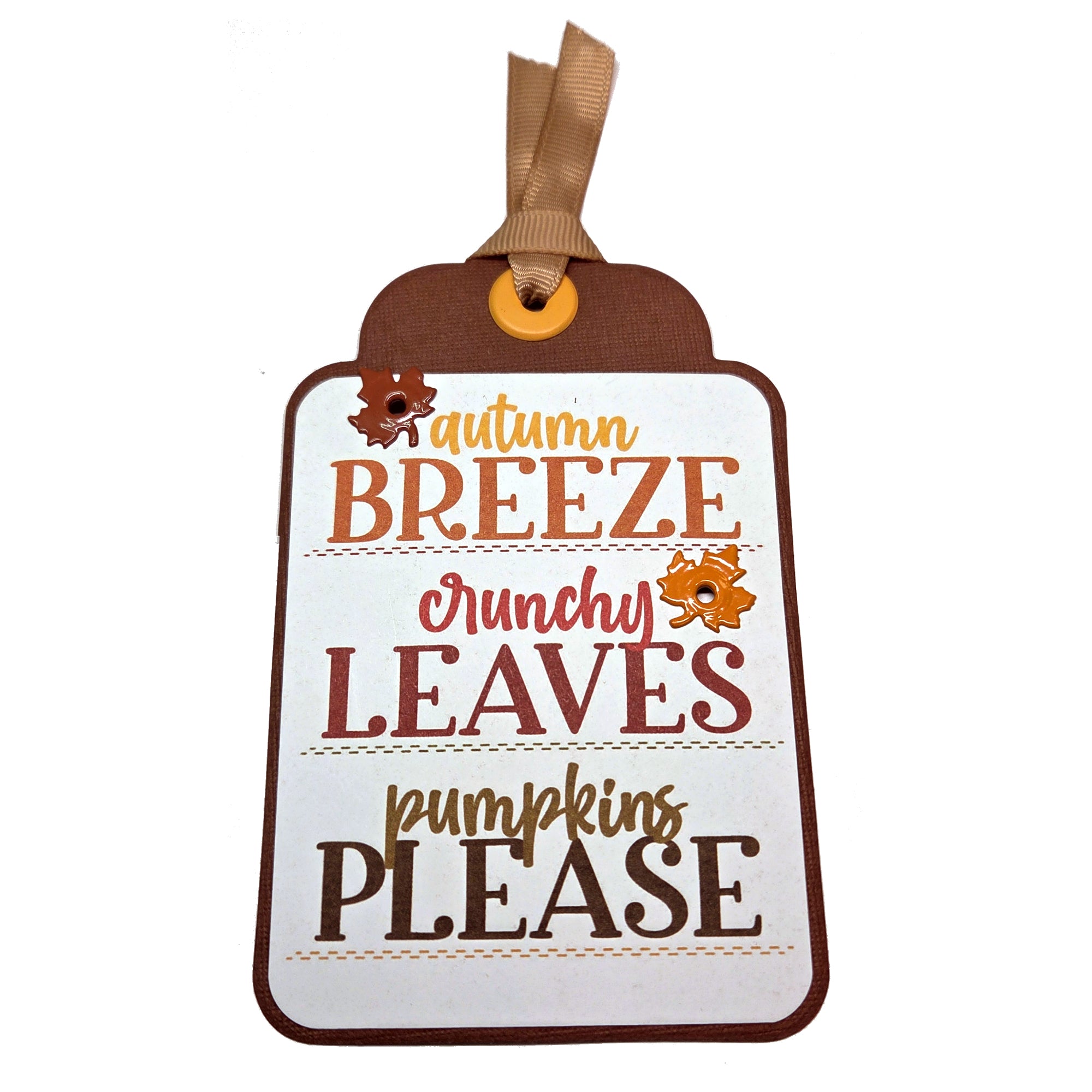 Autumn Breeze Tag 3 x 5 Coordinating Scrapbook Tag Embellishment by SSC Designs