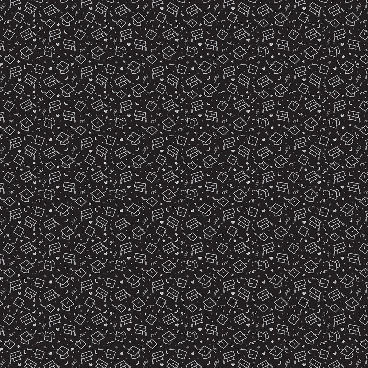 Cap & Gown Collection Hats Off 12 x 12 Double-Sided Scrapbook Paper by Doodlebug Design - Scrapbook Supply Companies