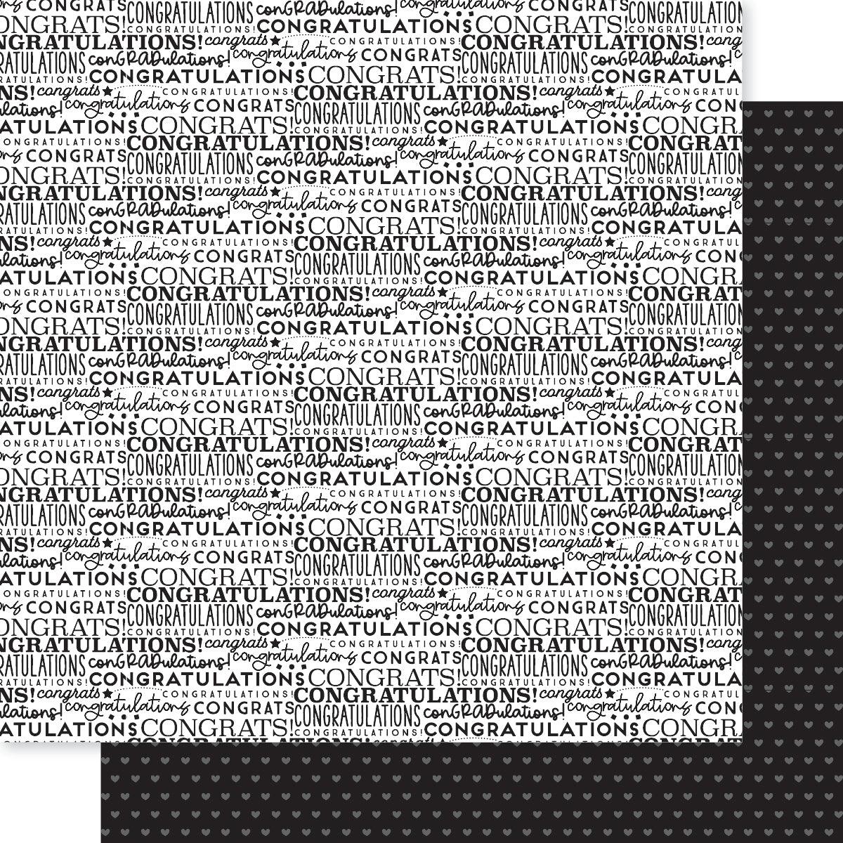 Cap & Gown Collection That's A Wrap 12 x 12 Double-Sided Scrapbook Paper by Doodlebug Design