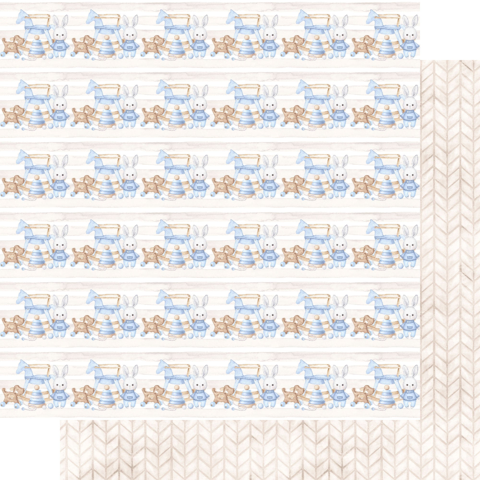 Oh, Baby Boy! Collection Sweet Baby Blue 12 x 12 Double-Sided Scrapbook Paper by SSC Designs