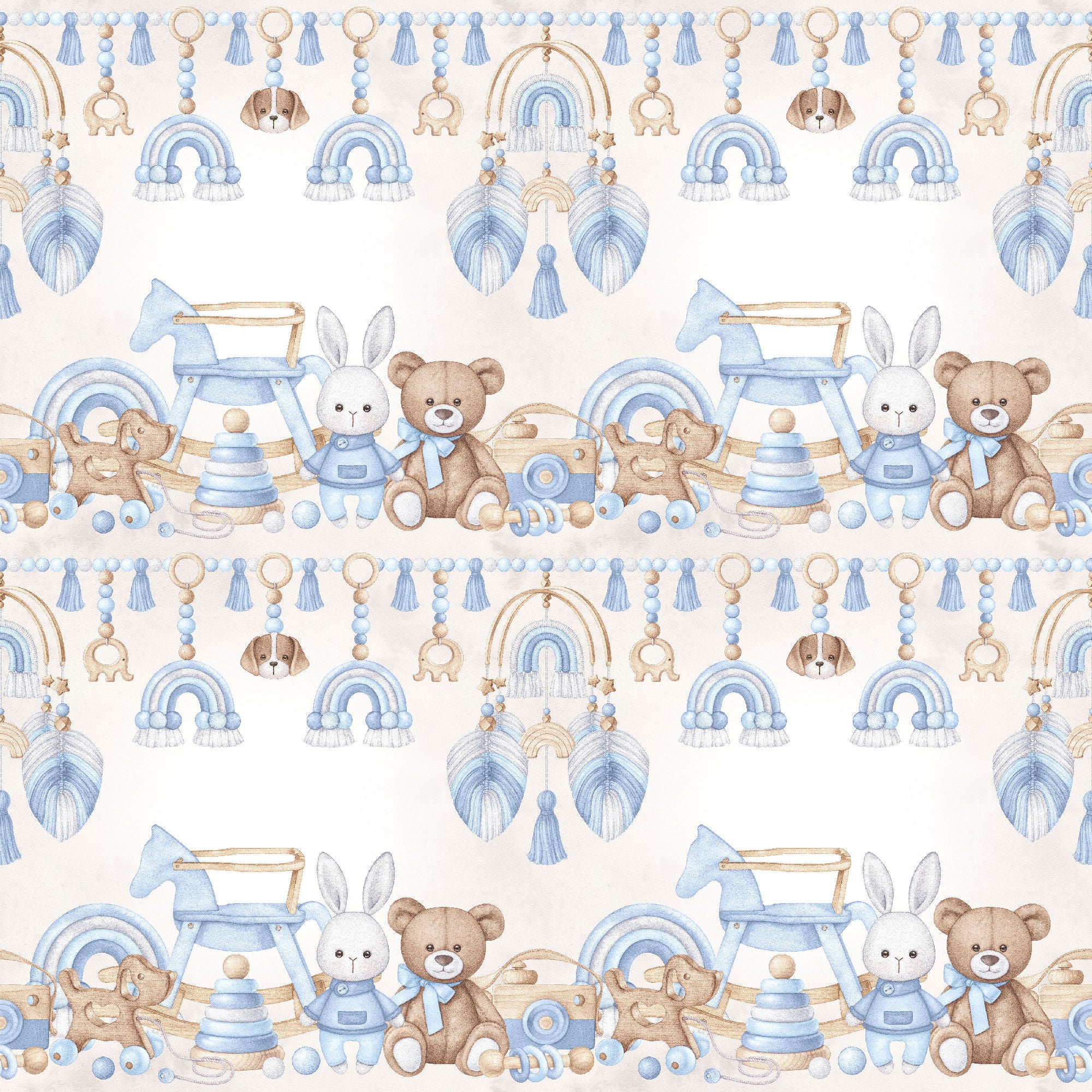 Oh, Baby Boy! Collection Cuddle Time 12 x 12 Double-Sided Scrapbook Paper by SSC Designs