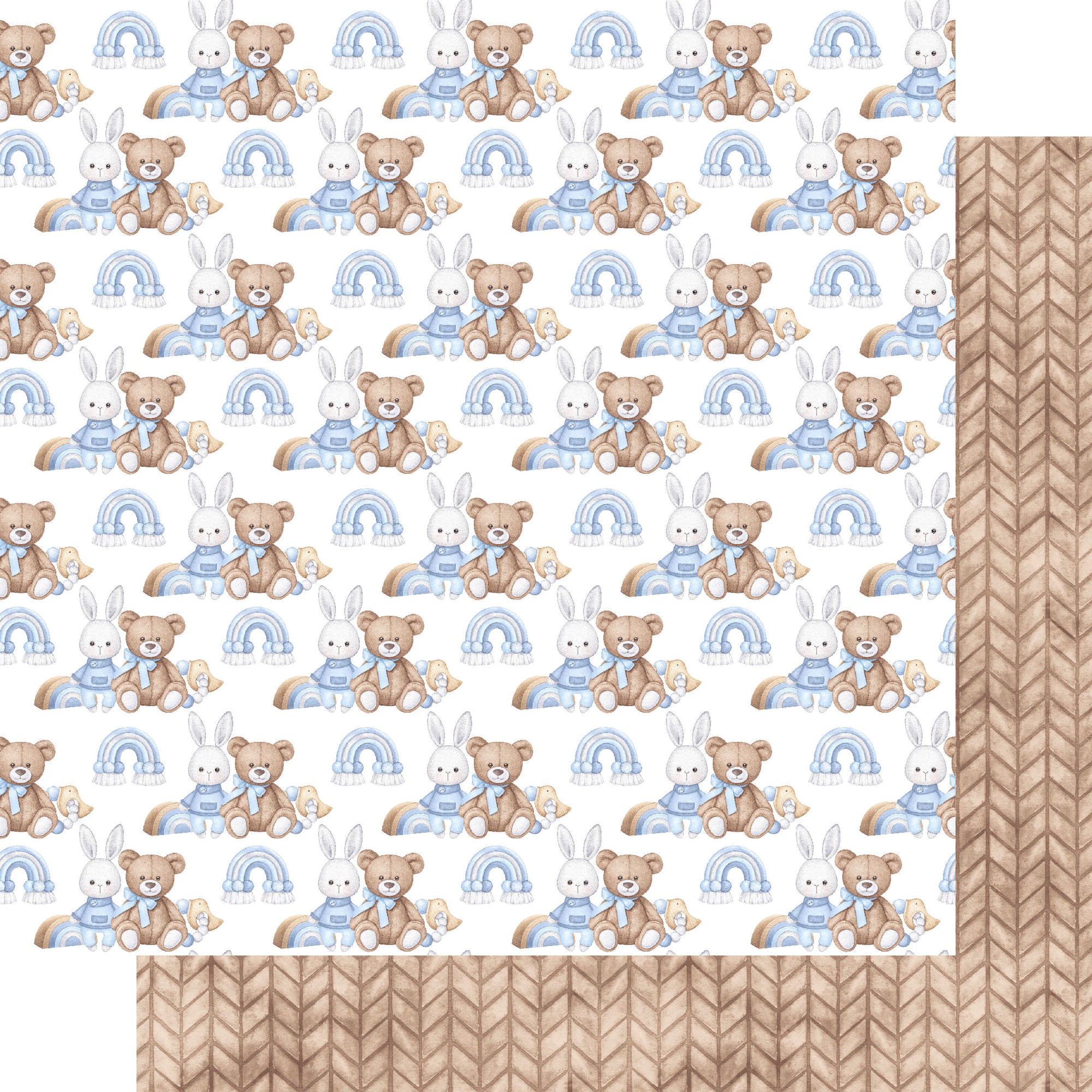Oh, Baby Boy! Collection Little Dreamer 12 x 12 Double-Sided Scrapbook Paper by SSC Designs