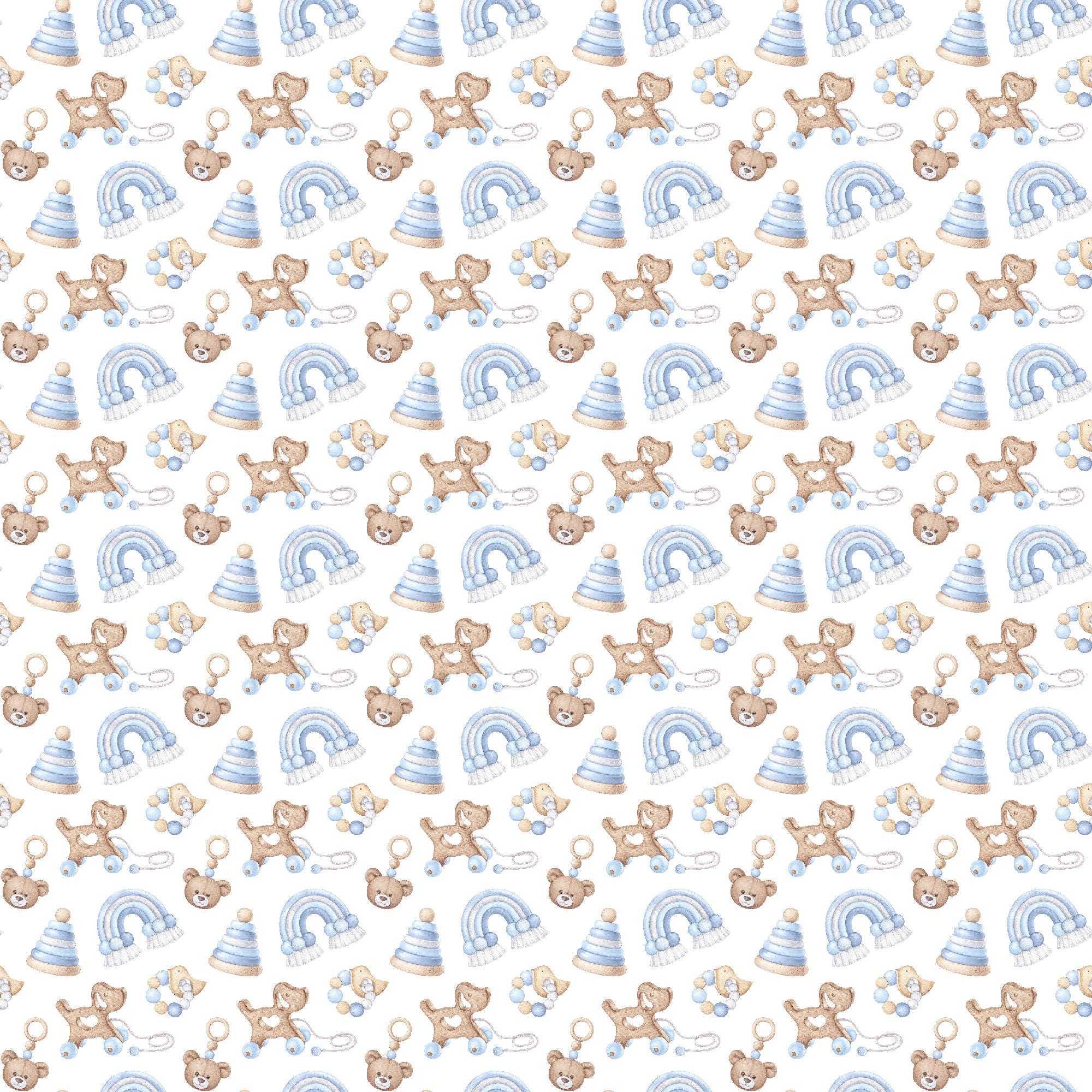 Oh, Baby Boy! Collection Precious Memories 12 x 12 Double-Sided Scrapbook Paper by SSC Designs