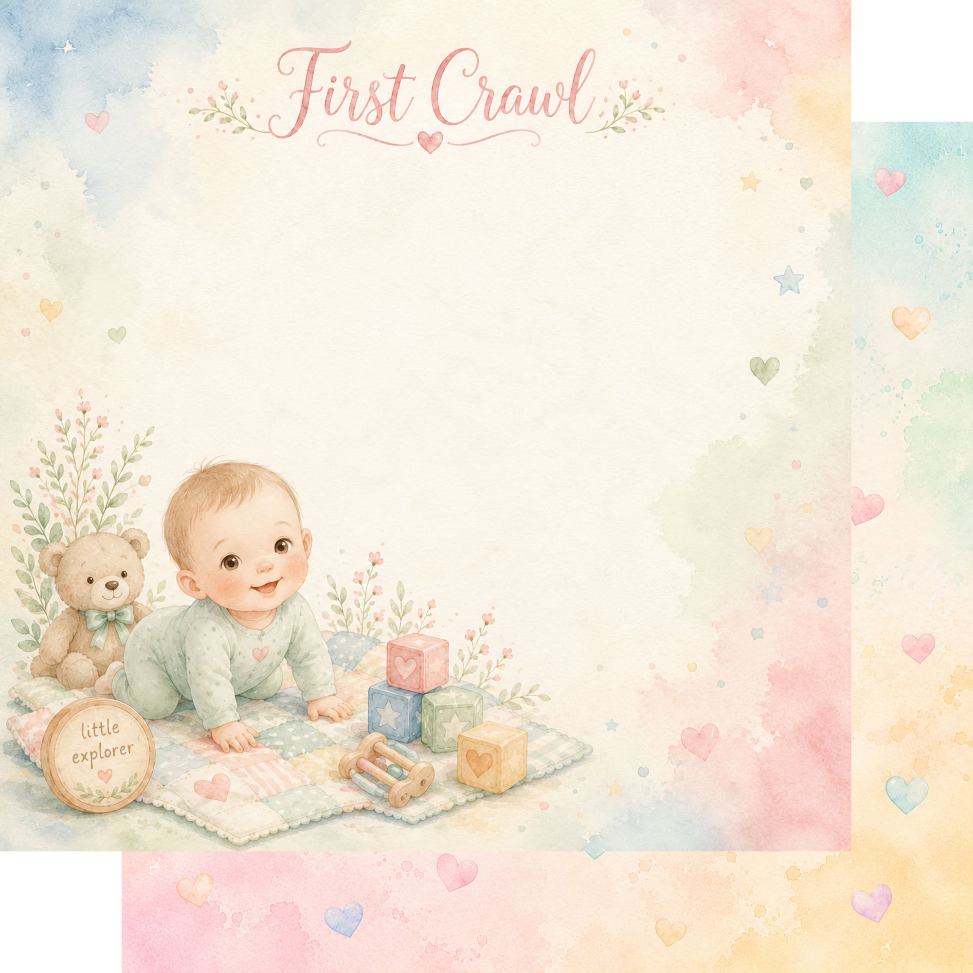 Baby Firsts 12 x 12 Scrapbook Paper & Embellishment Kit by SSC Designs