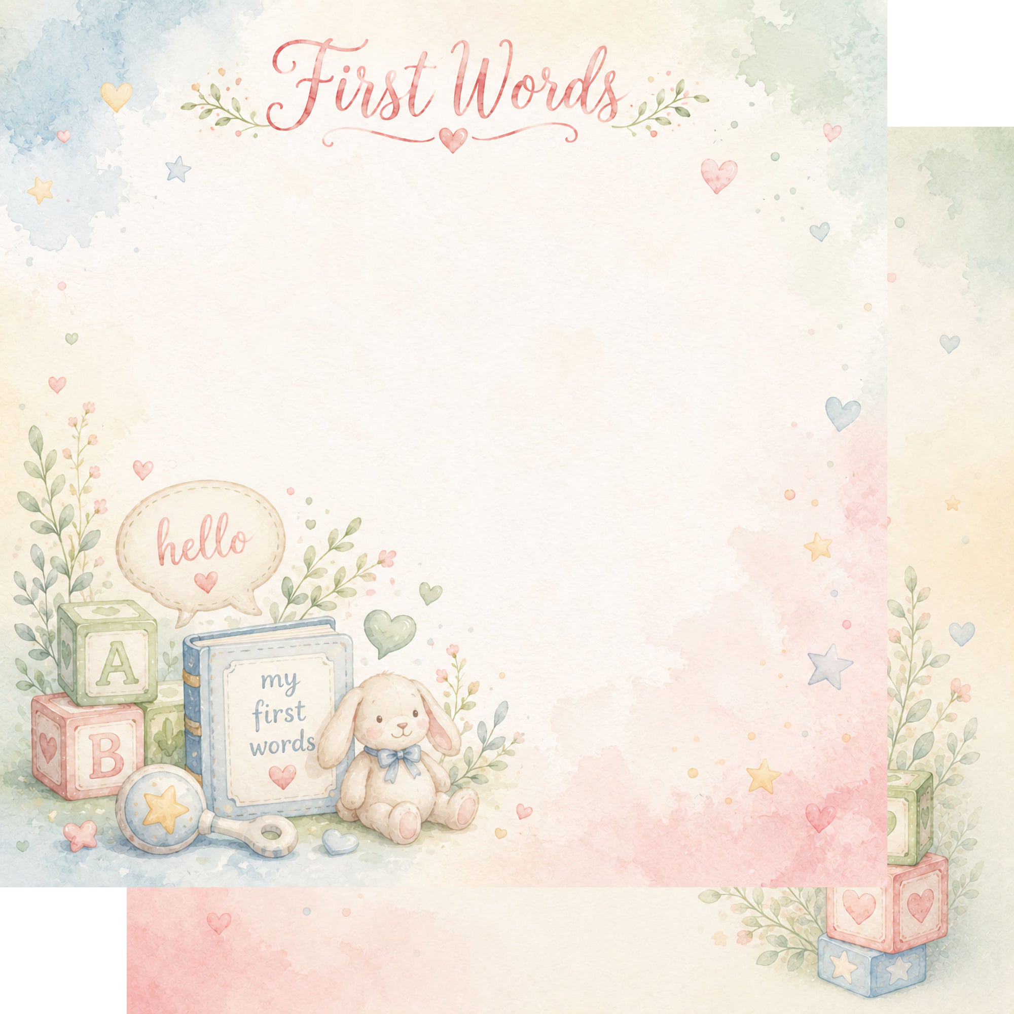 Baby Firsts 12 x 12 Scrapbook Paper & Embellishment Kit by SSC Designs