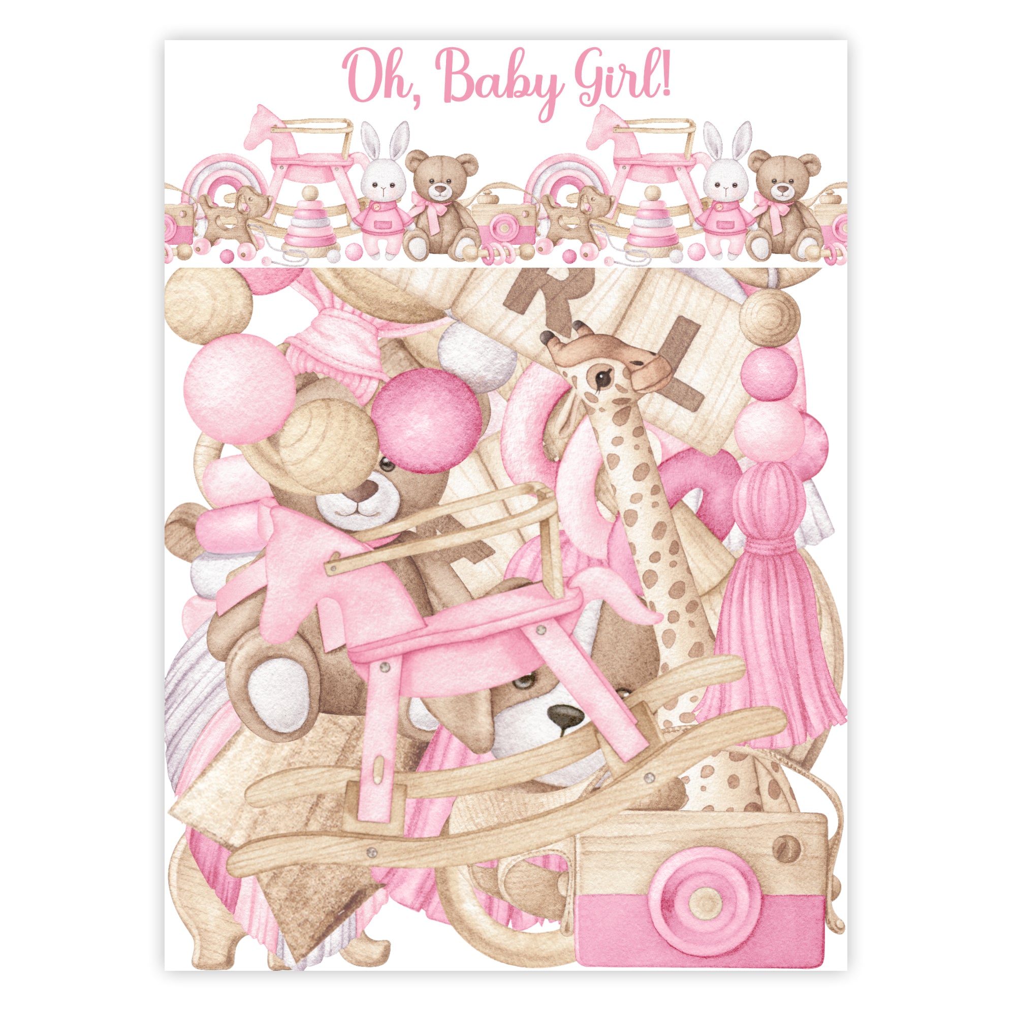 Oh, Baby Girl! 12 x 12 Scrapbook Paper & Embellishment Kit by SSC Designs