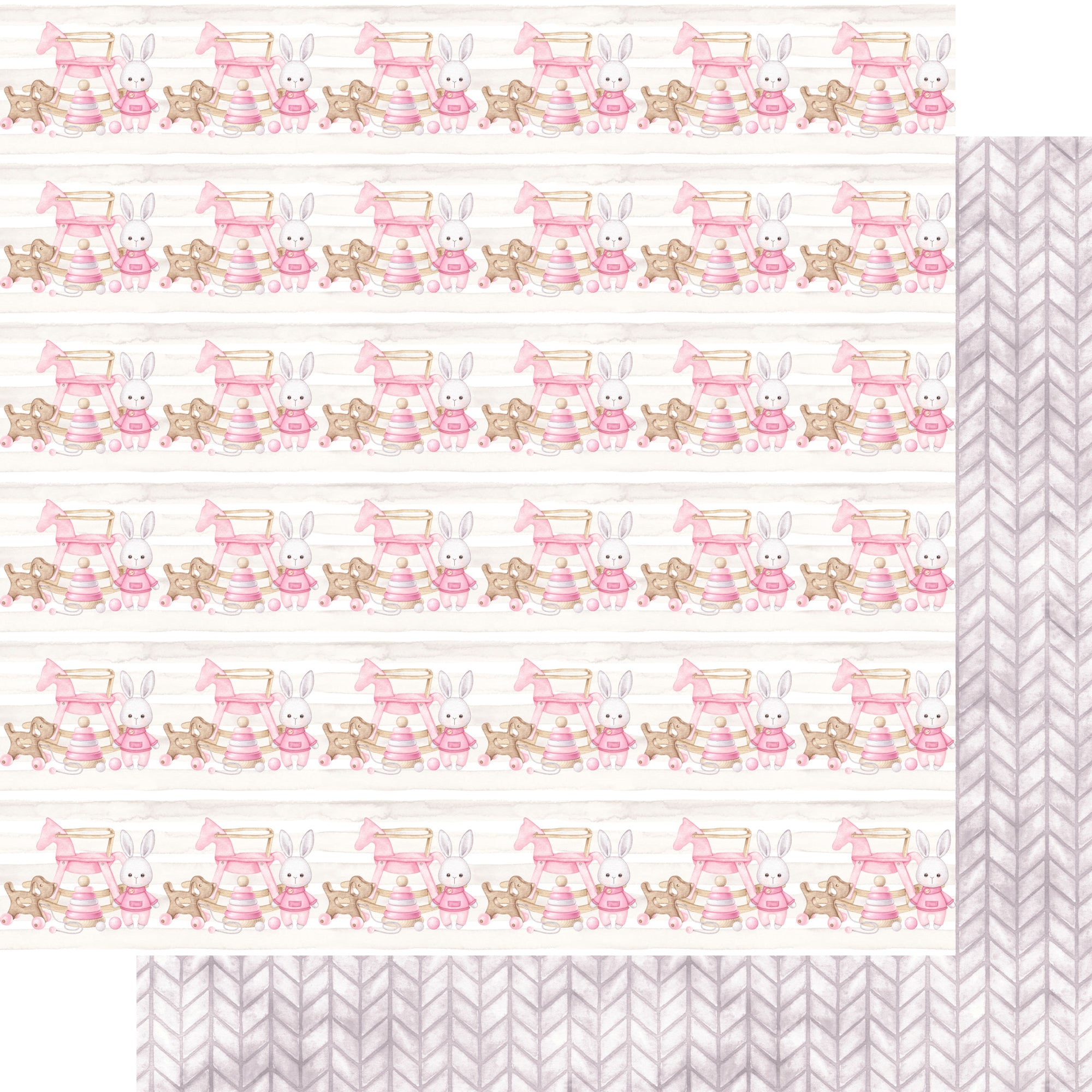 Oh, Baby Girl! Collection Loved From The Start 12 x 12 Double-Sided Scrapbook Paper by SSC Designs