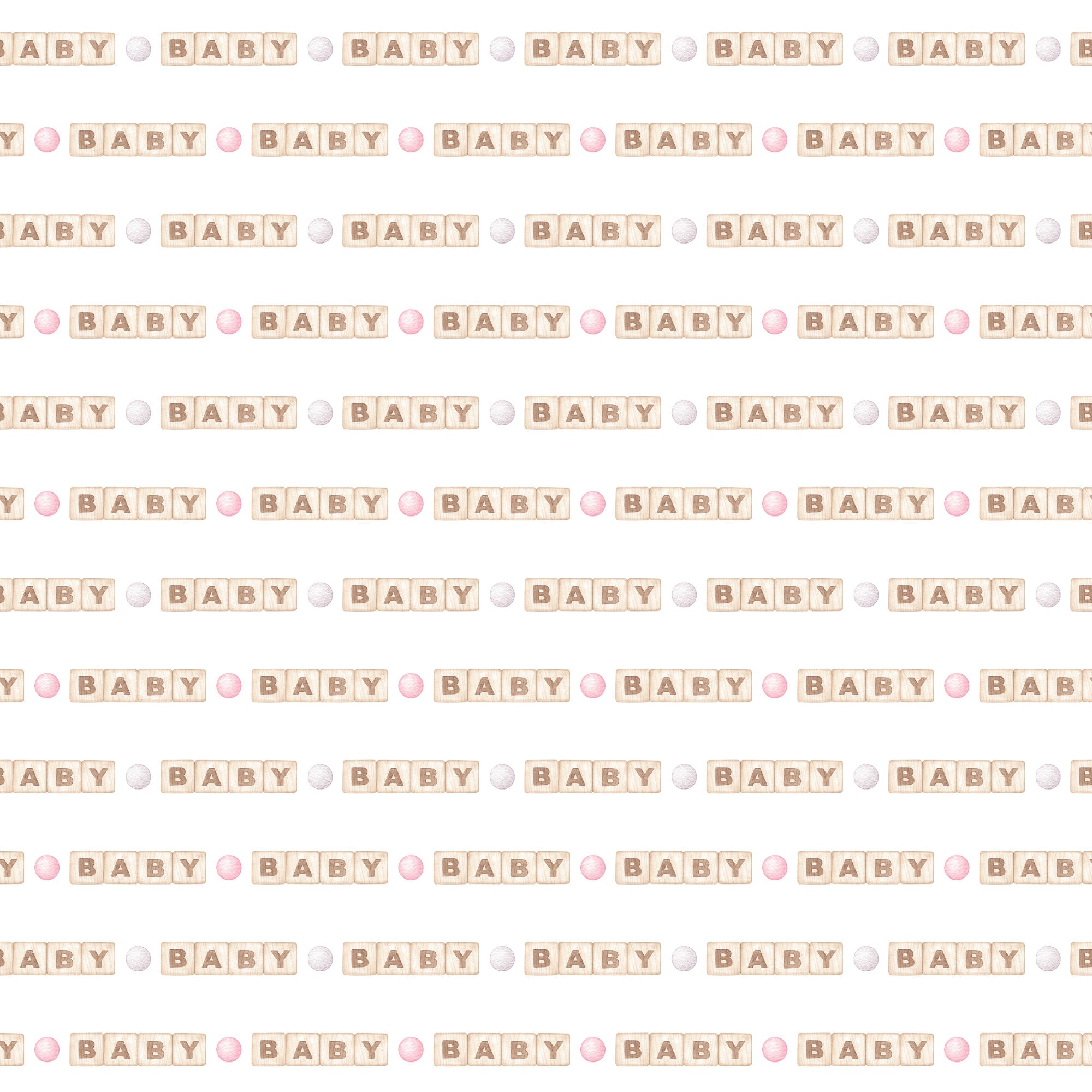 Oh, Baby Girl! Collection Little Blocks of Love 12 x 12 Double-Sided Scrapbook Paper by SSC Designs