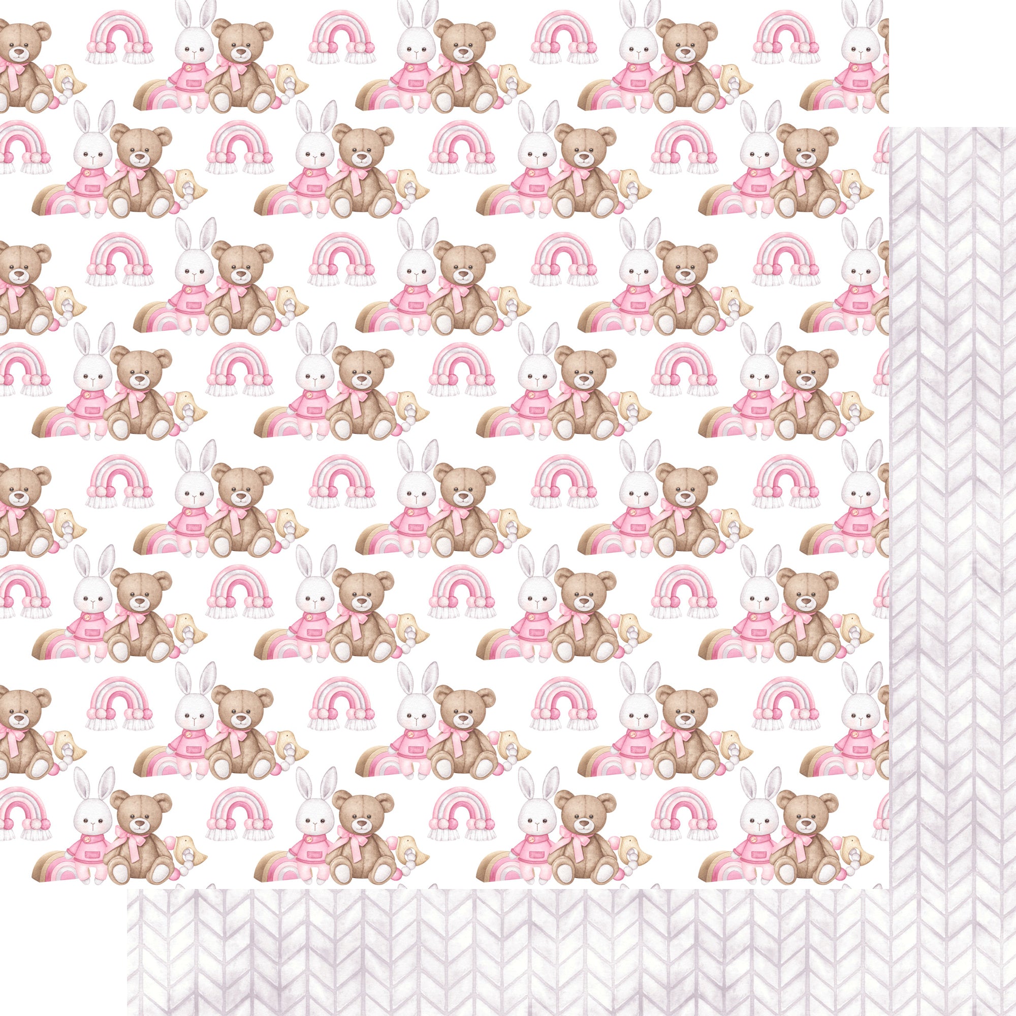 Oh, Baby Girl! Collection Girls Best Friends 12 x 12 Double-Sided Scrapbook Paper by SSC Designs