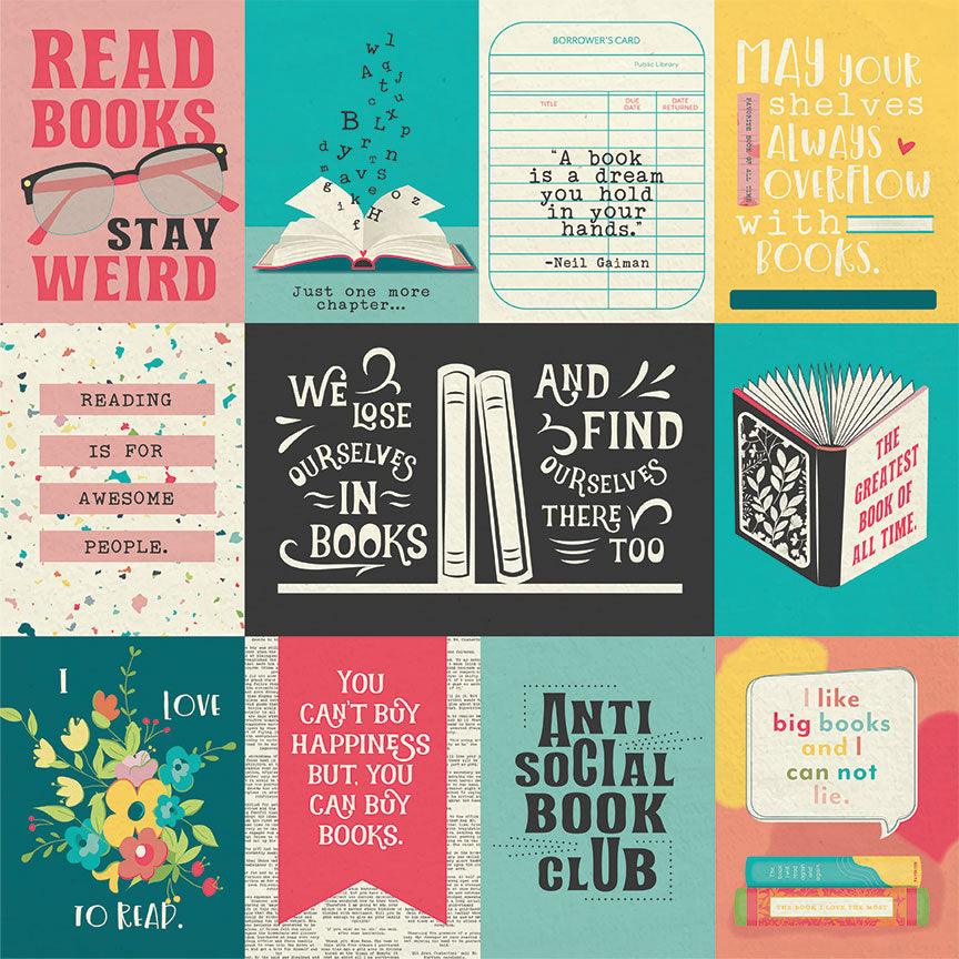 Book Club Collection I Love to Read 12 x 12 Double-Sided Scrapbook Paper by Photo Play Paper - Scrapbook Supply Companies