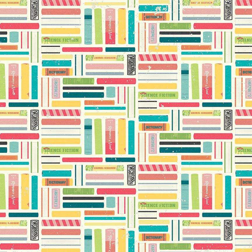 Book Club Collection Bookshelf 12 x 12 Double-Sided Scrapbook Paper by Photo Play Paper - Scrapbook Supply Companies
