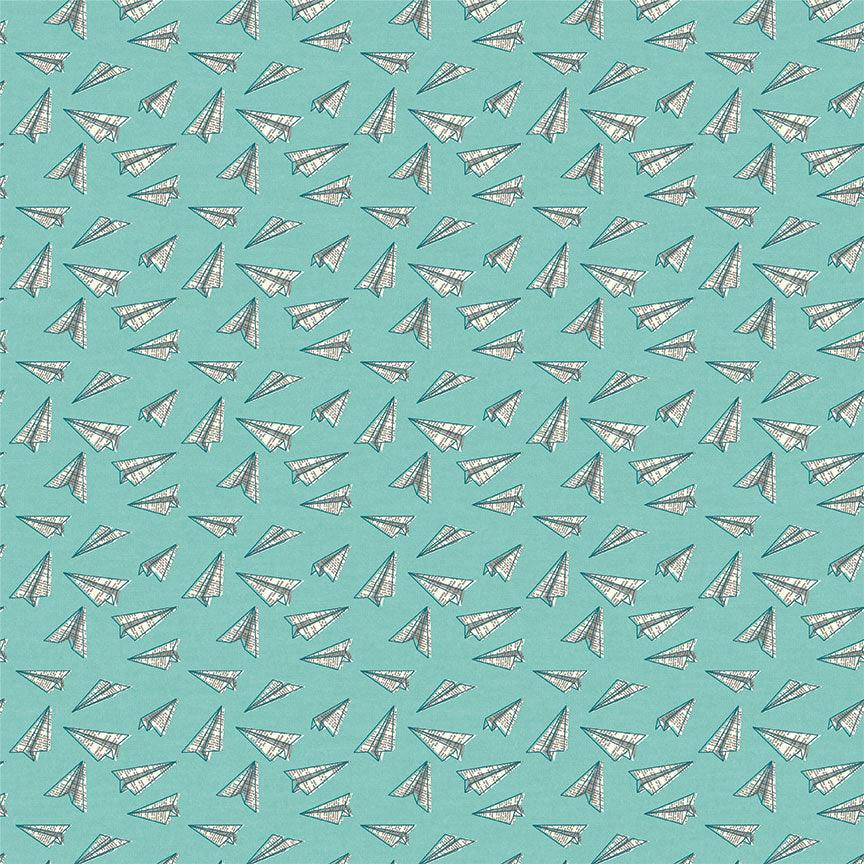 Book Club Collection Paper Plane 12 x 12 Double-Sided Scrapbook Paper by Photo Play Paper - Scrapbook Supply Companies