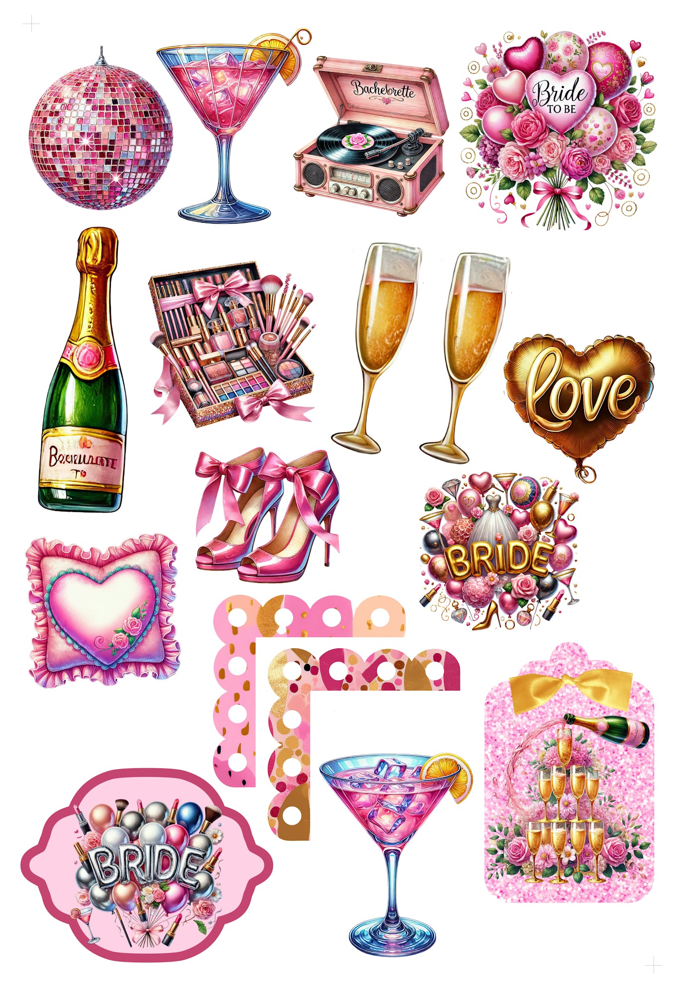 Bachelorette Party Collection Bachelorette Party 12 x 12 Double-Sided Scrapbook Paper by SSC Designs