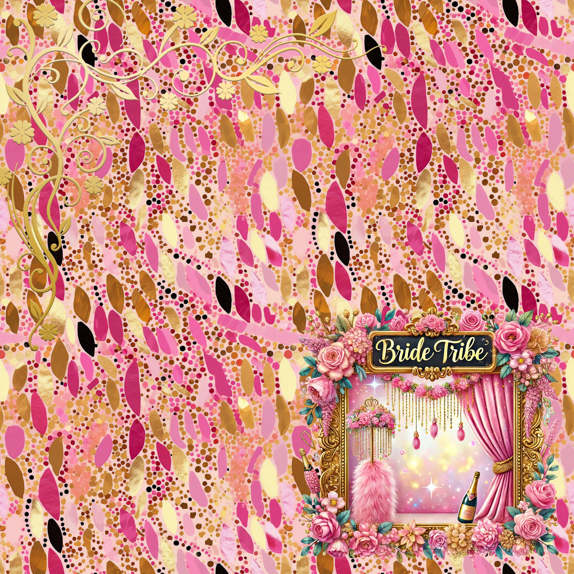 Bachelorette Party 12 x 12 Scrapbook Paper & Embellishment Kit by SSC Designs