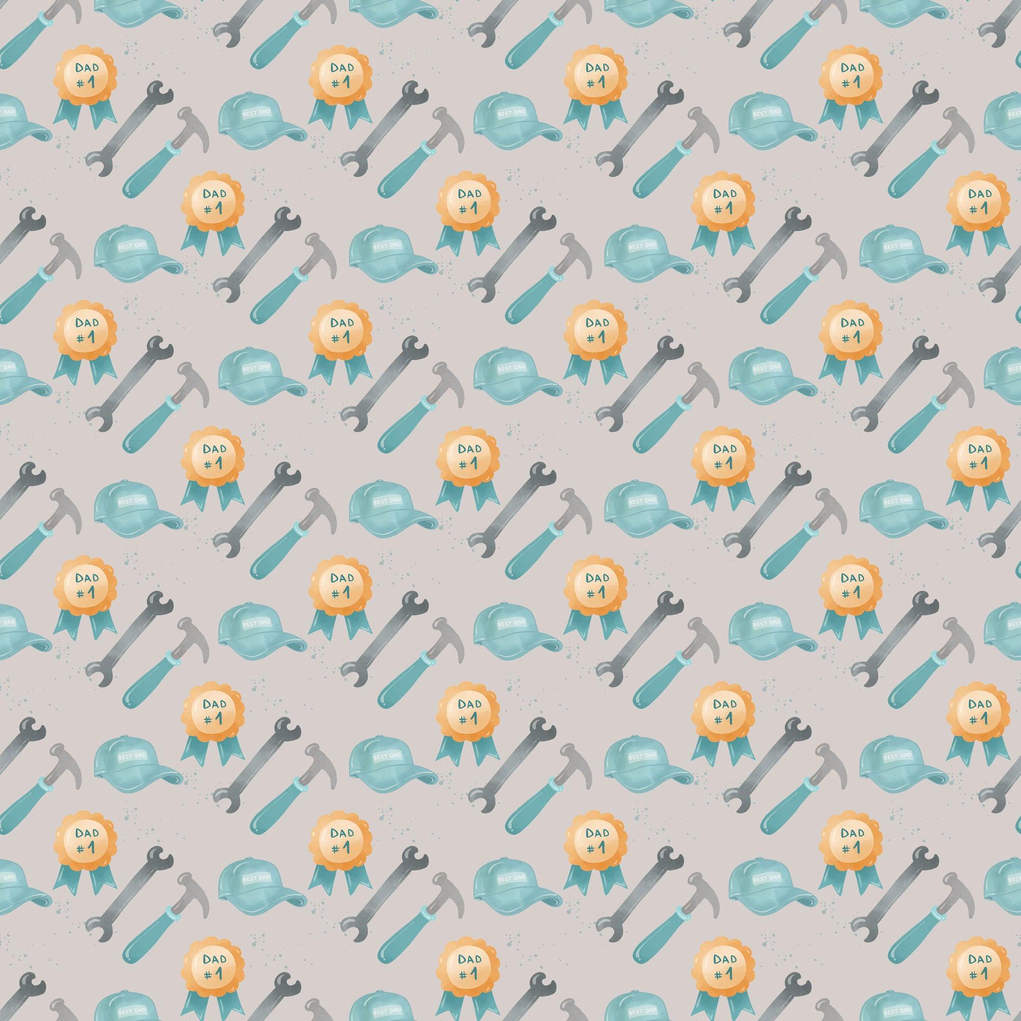 Best Dad Ever Collection Worktime 12 x 12 Double-Sided Scrapbook Paper by SSC Designs - Scrapbook Supply Companies