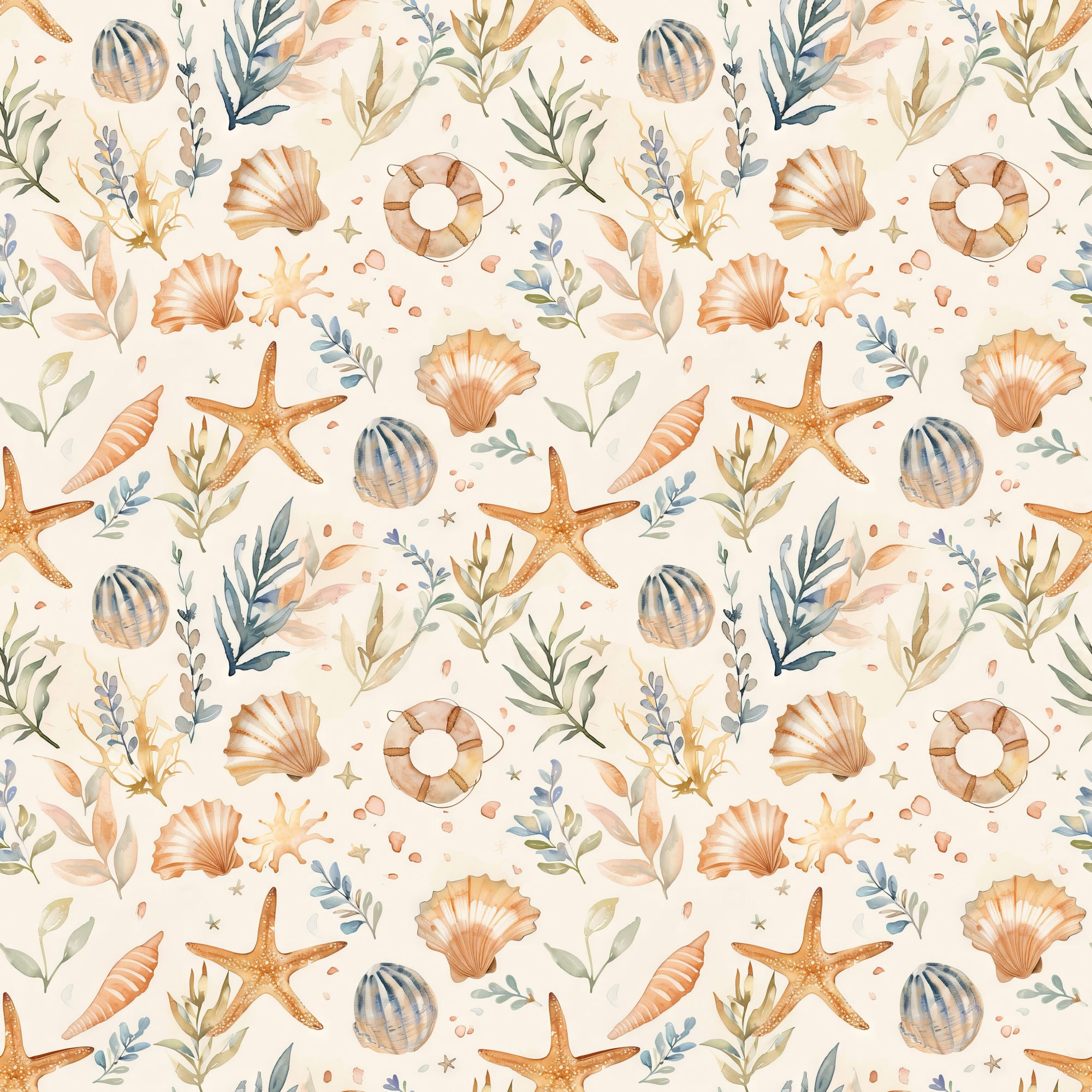 Beach Dreams Collection Sandcastles 12 x 12 Double-Sided Scrapbook Paper by SSC Designs