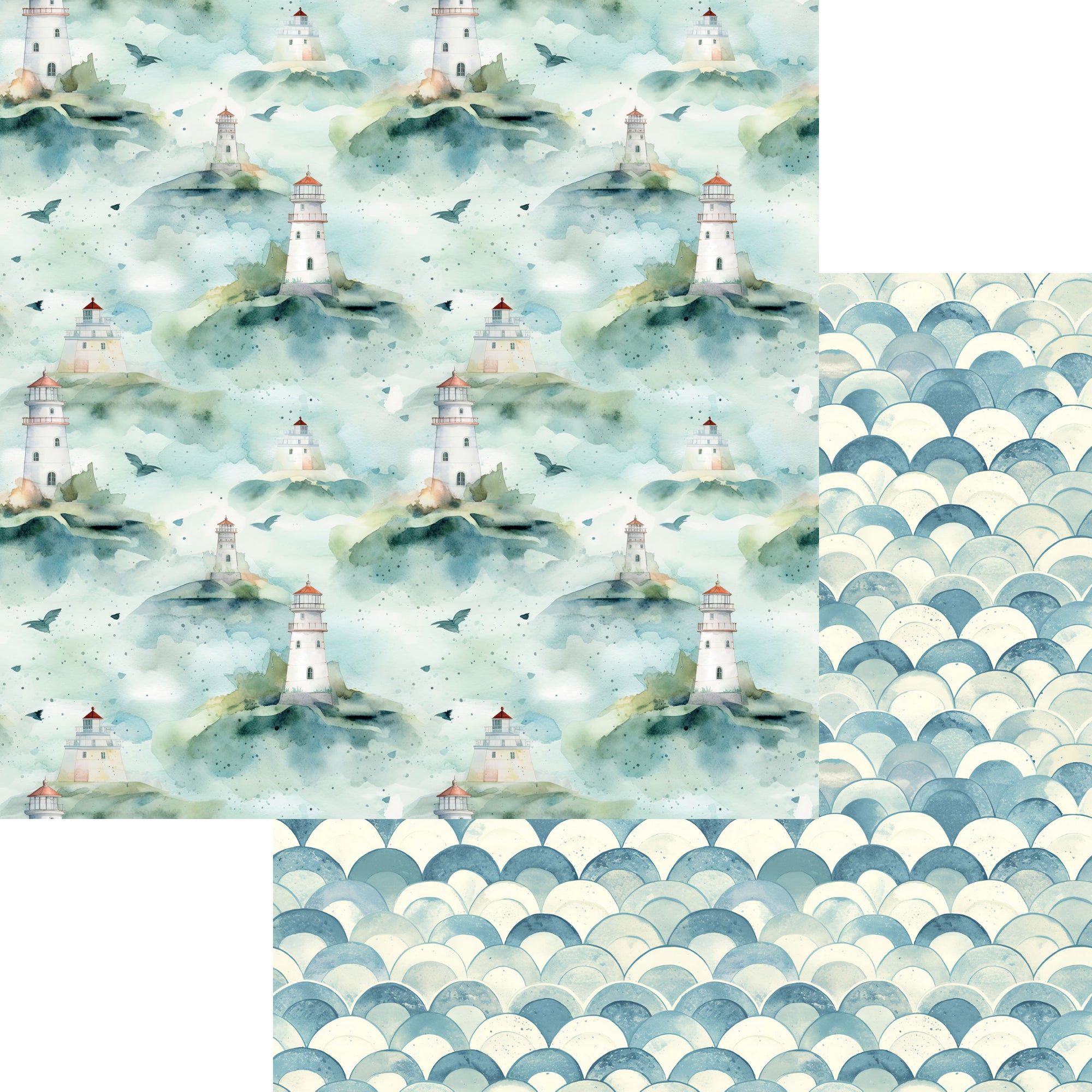 Beach Dreams 12 x 12 Scrapbook Paper & Embellishment Kit by SSC Designs - 13 Pieces
