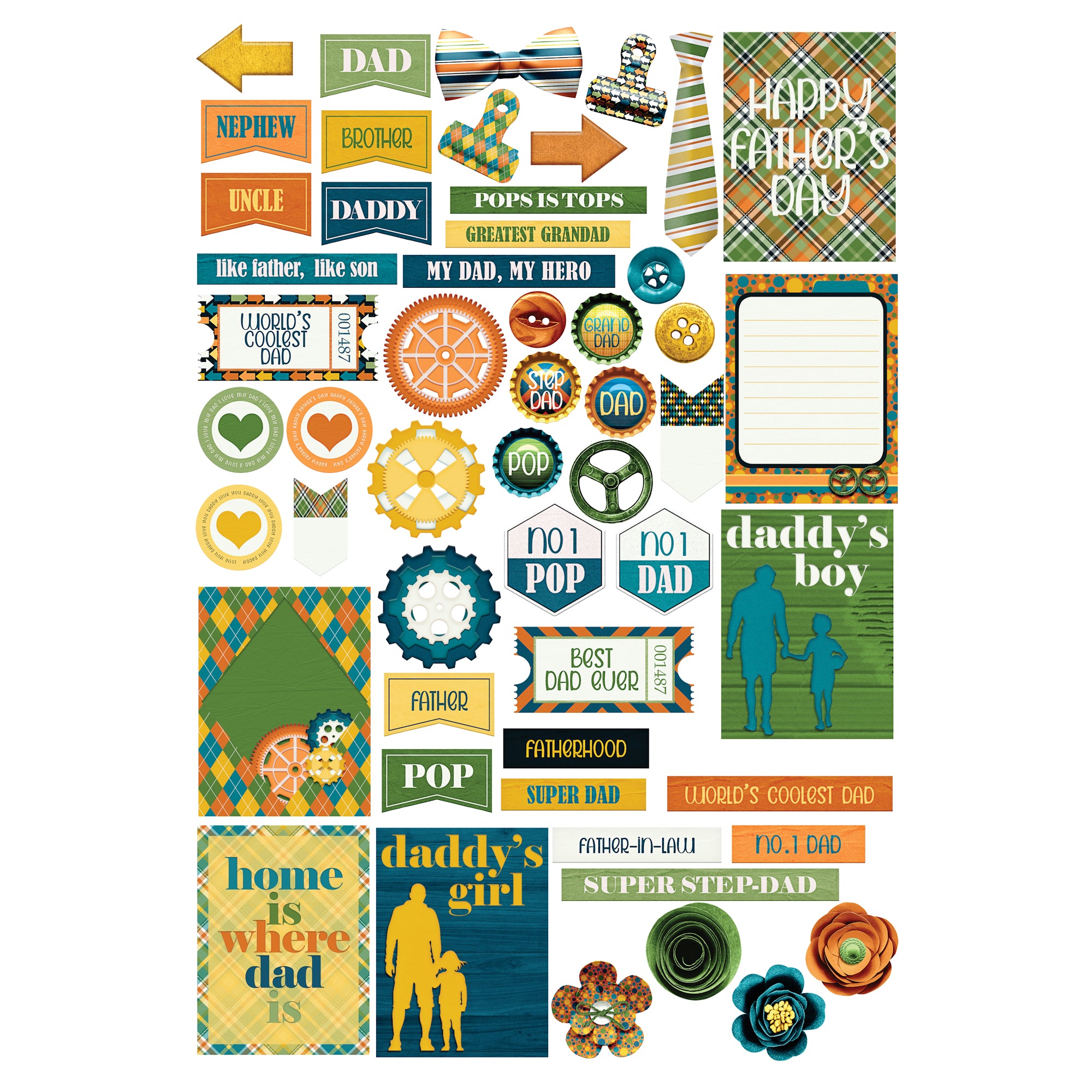Best Dad Ever 12 x 12 Scrapbook Paper & Embellishment Kit by SSC Designs