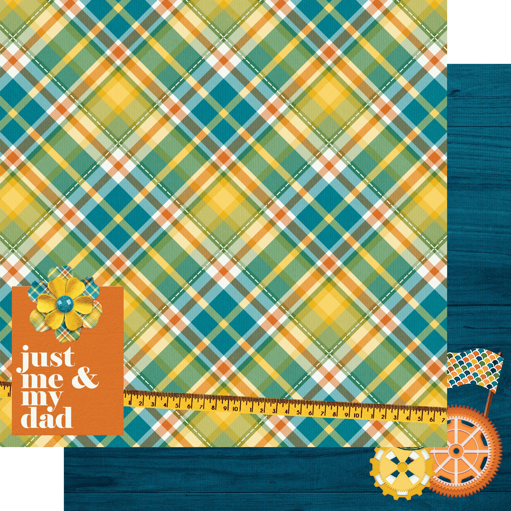Best Dad Ever Collection Just Me & My Dad 12 x 12 Double-Sided Scrapbook Paper by SSC Designs