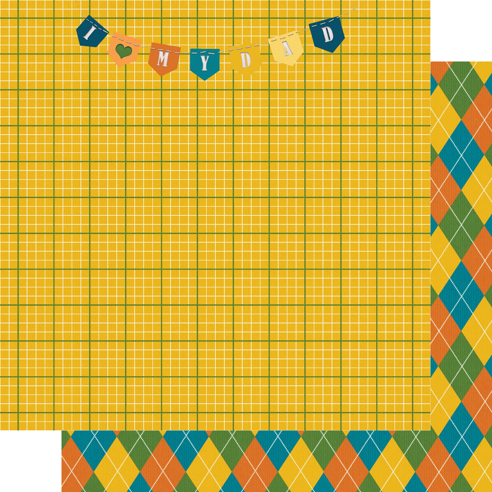 Best Dad Ever Collection I Love My Dad 12 x 12 Double-Sided Scrapbook Paper by SSC Designs