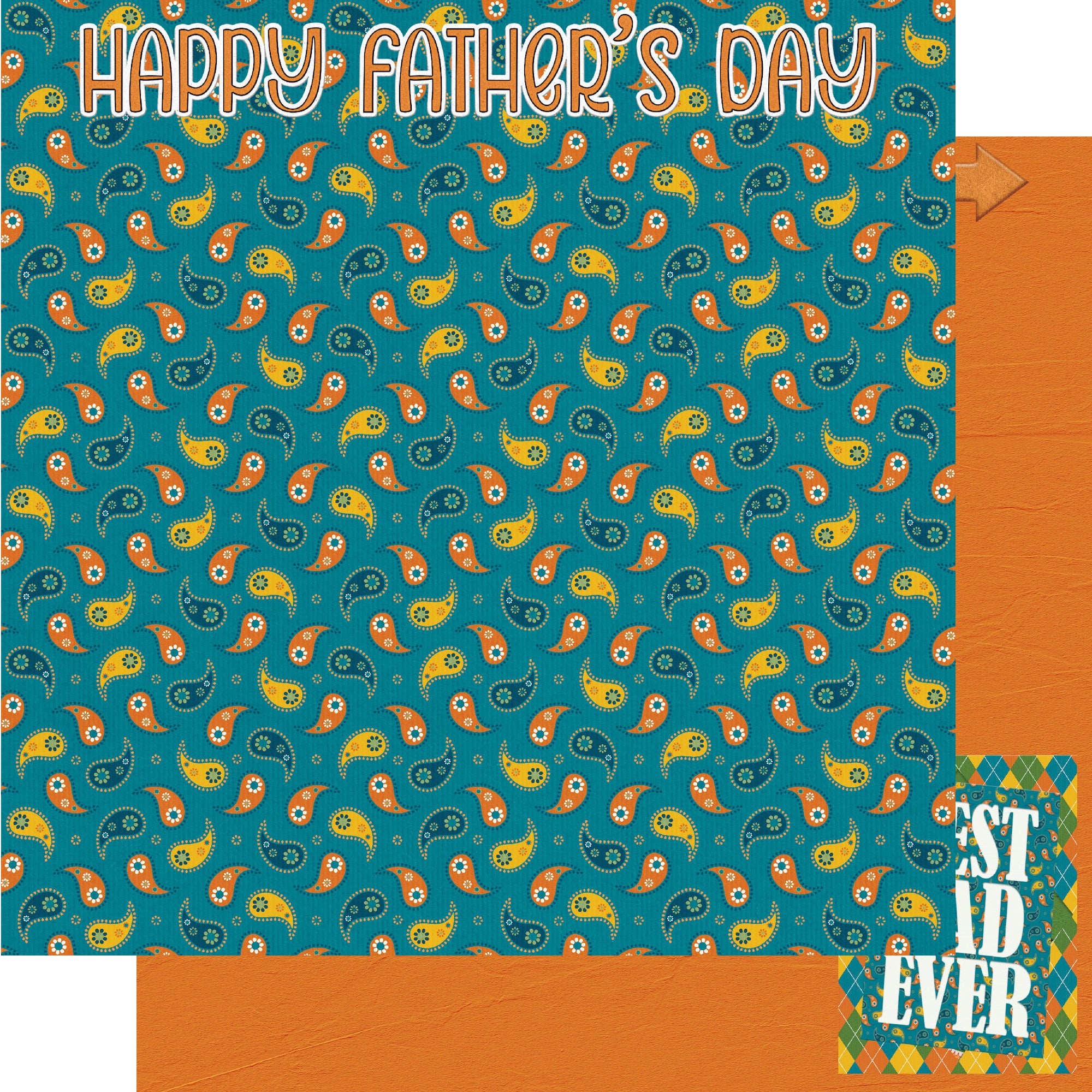 Best Dad Ever Collection Happy Father's Day 12 x 12 Double-Sided Scrapbook Paper by SSC Designs
