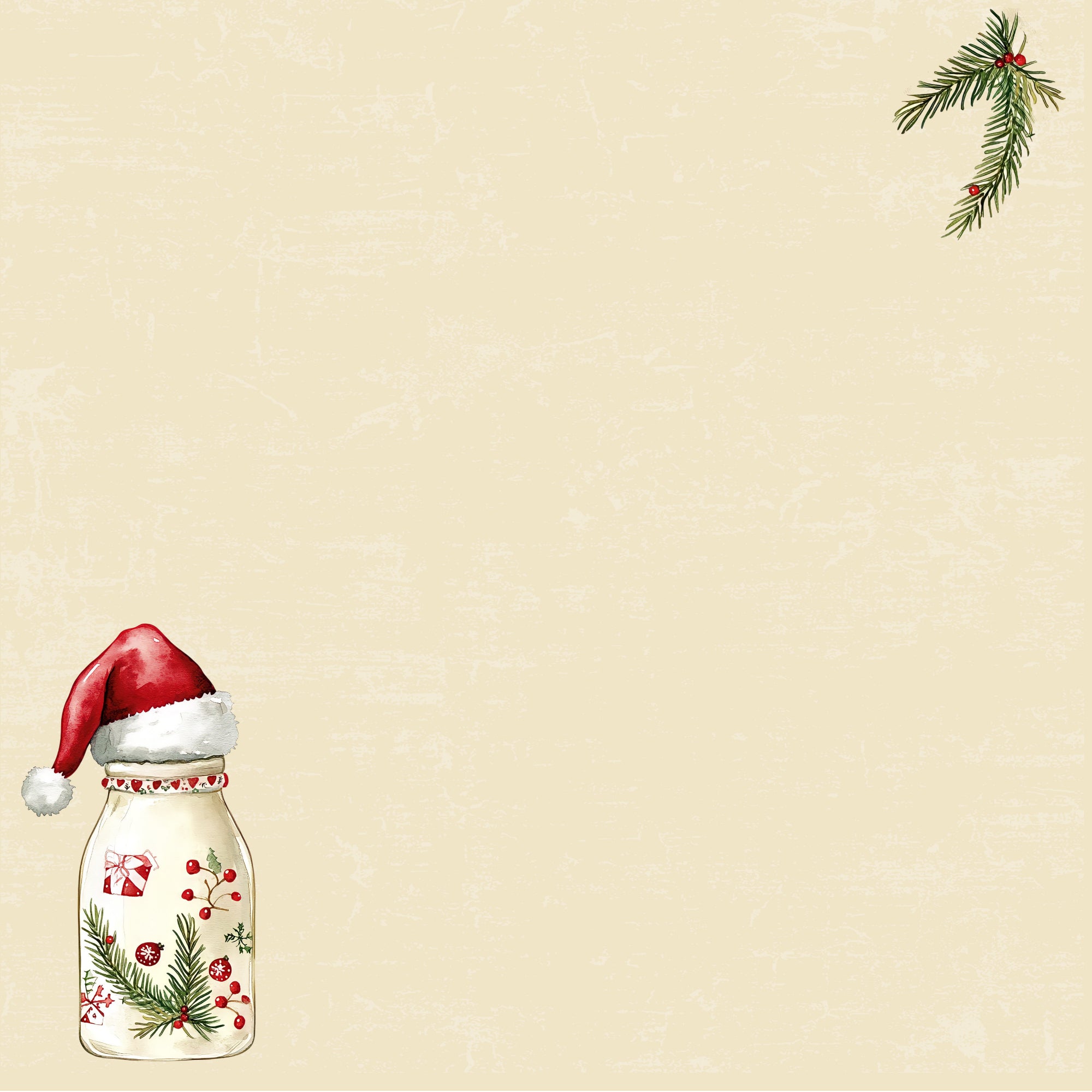 Baby's First Christmas Collection Baby Egg Nog 12 x 12 Double-Sided Scrapbook Paper by SSC Designs